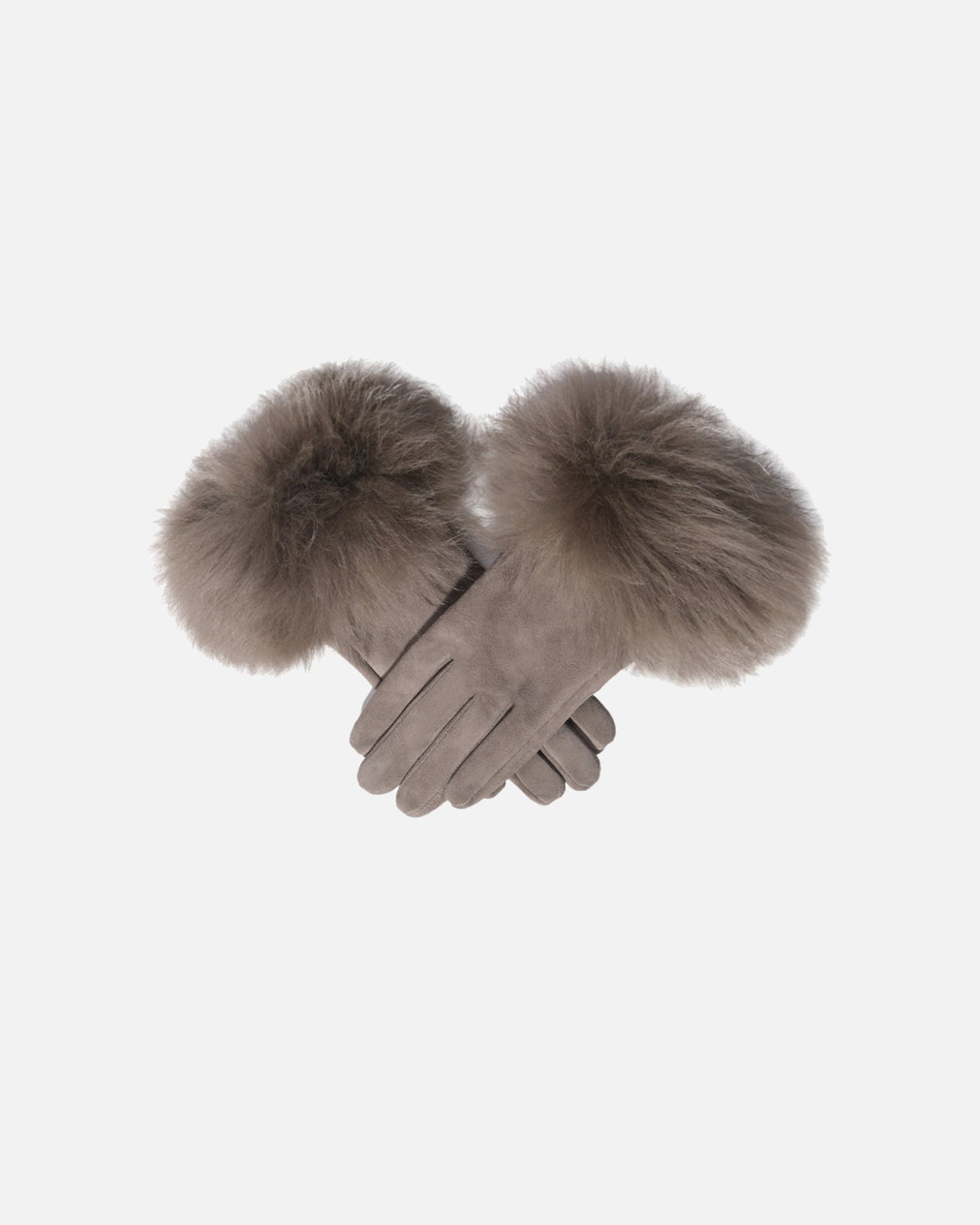 Dawson Shearling Trim Suede Gloves