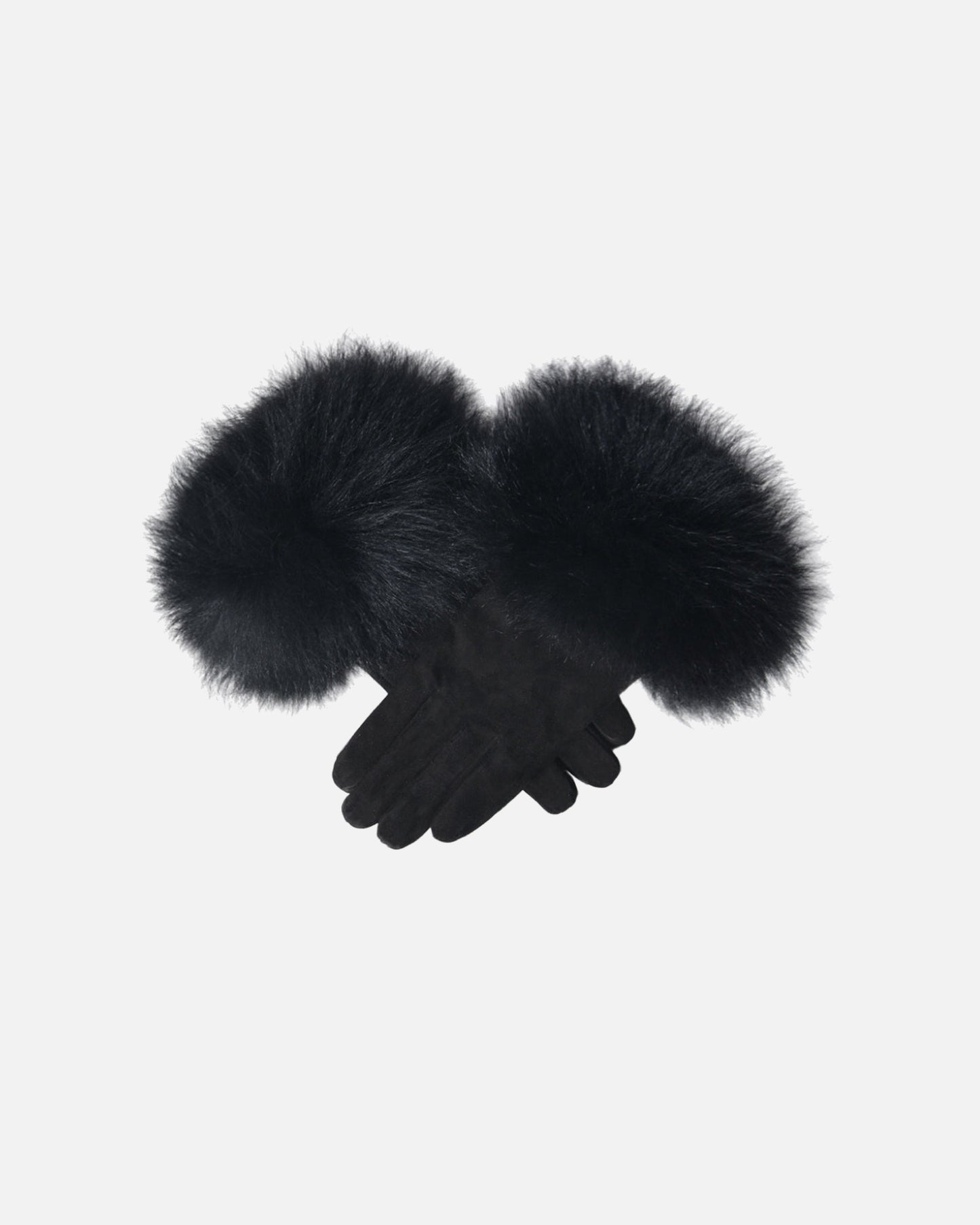 Dawson Shearling Trim Suede Gloves Etaupe