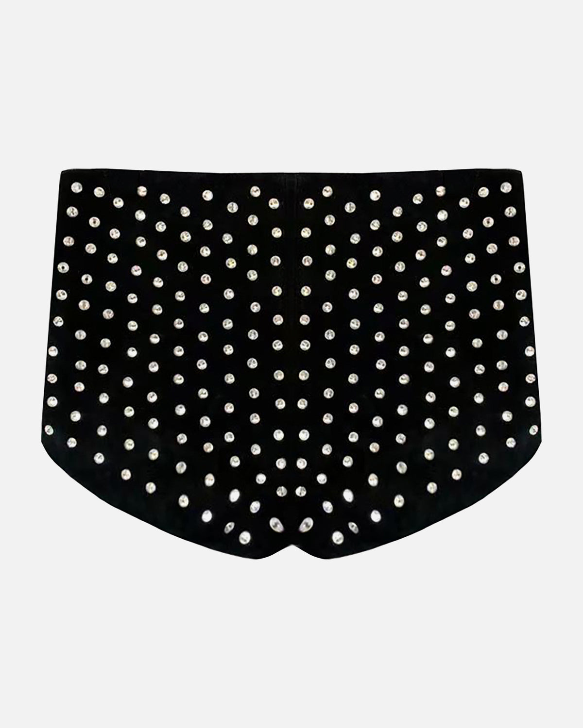 Demi Diamanté Suede Shorts in Black, back