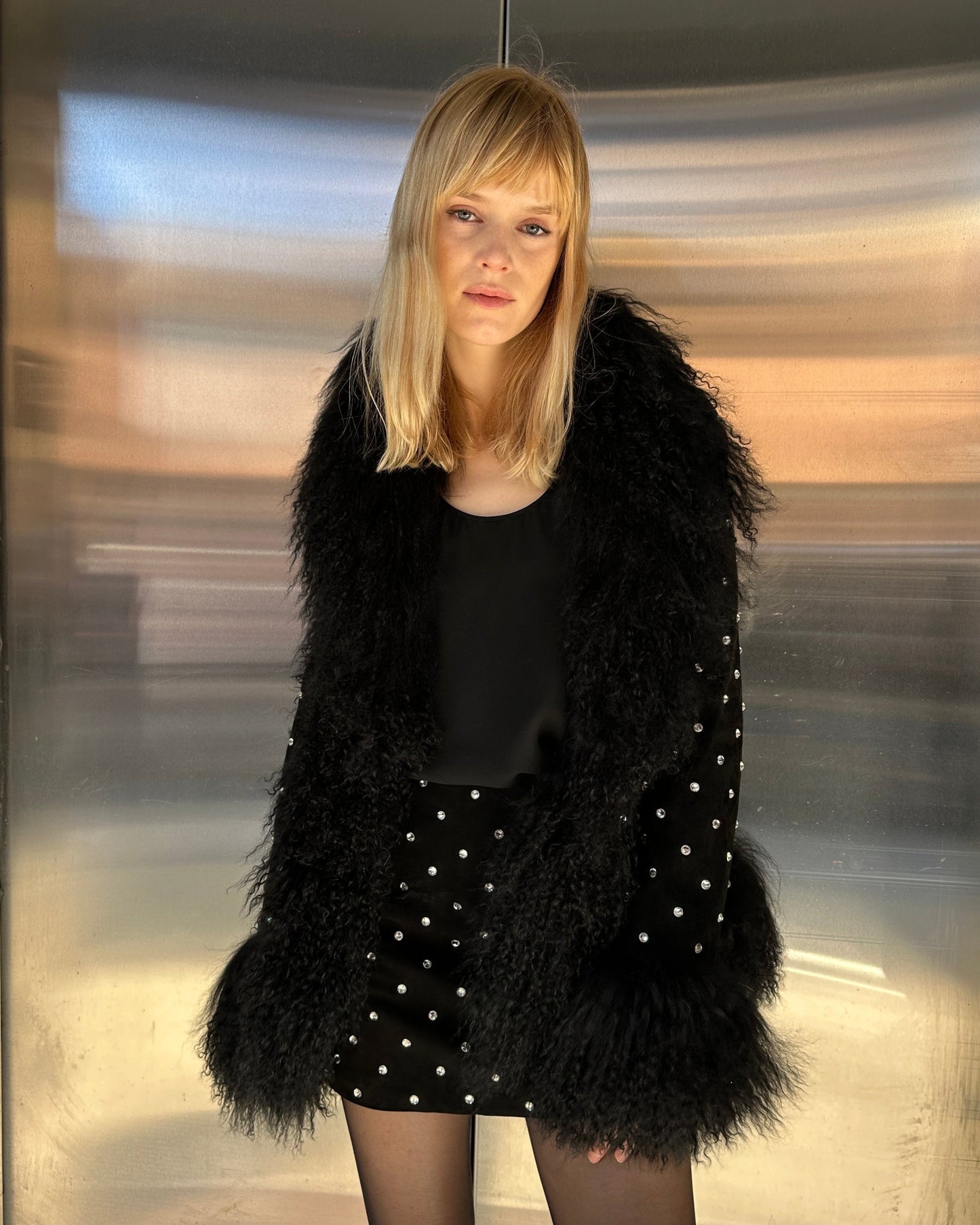 Dorothy Diamanté Suede Coat