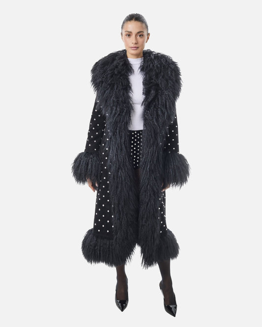 Dorothy Diamanté Suede Maxi Coat