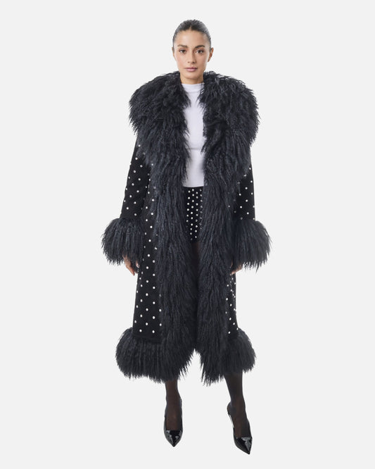 Dorothy Diamanté Suede Maxi Coat