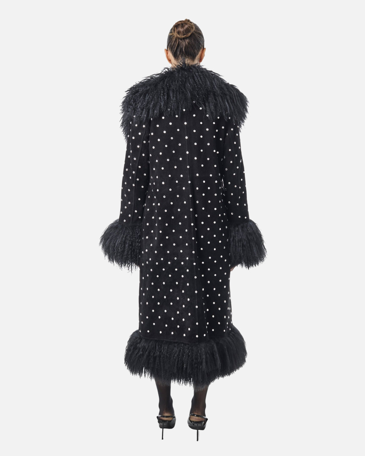 Dorothy Diamanté Suede Maxi Coat