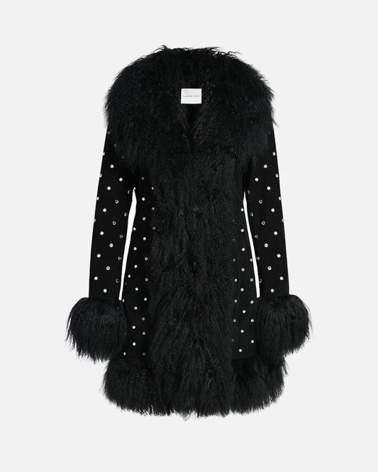 Dorothy Diamanté Suede Midi Coat