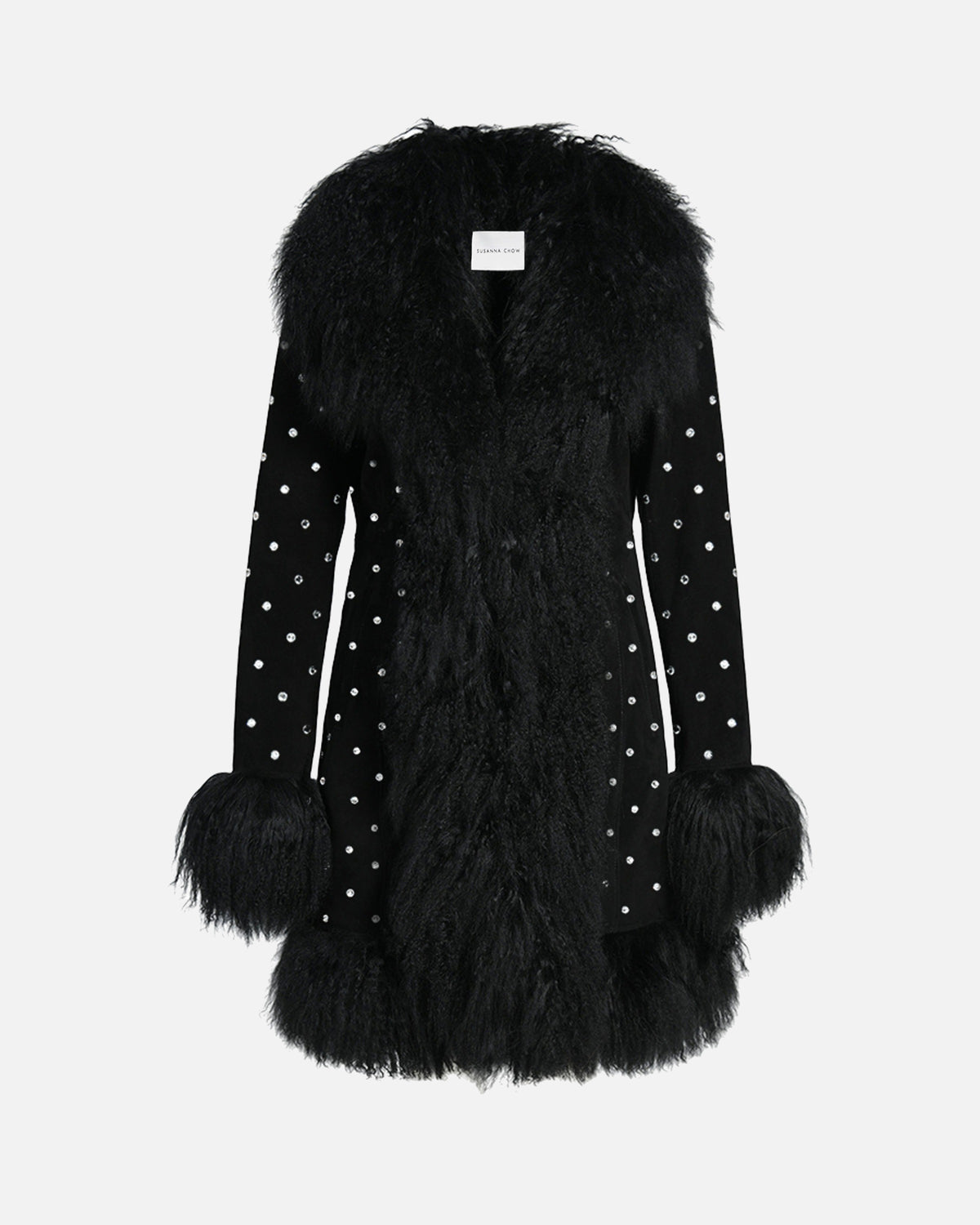 Dorothy Diamanté Suede Midi Coat