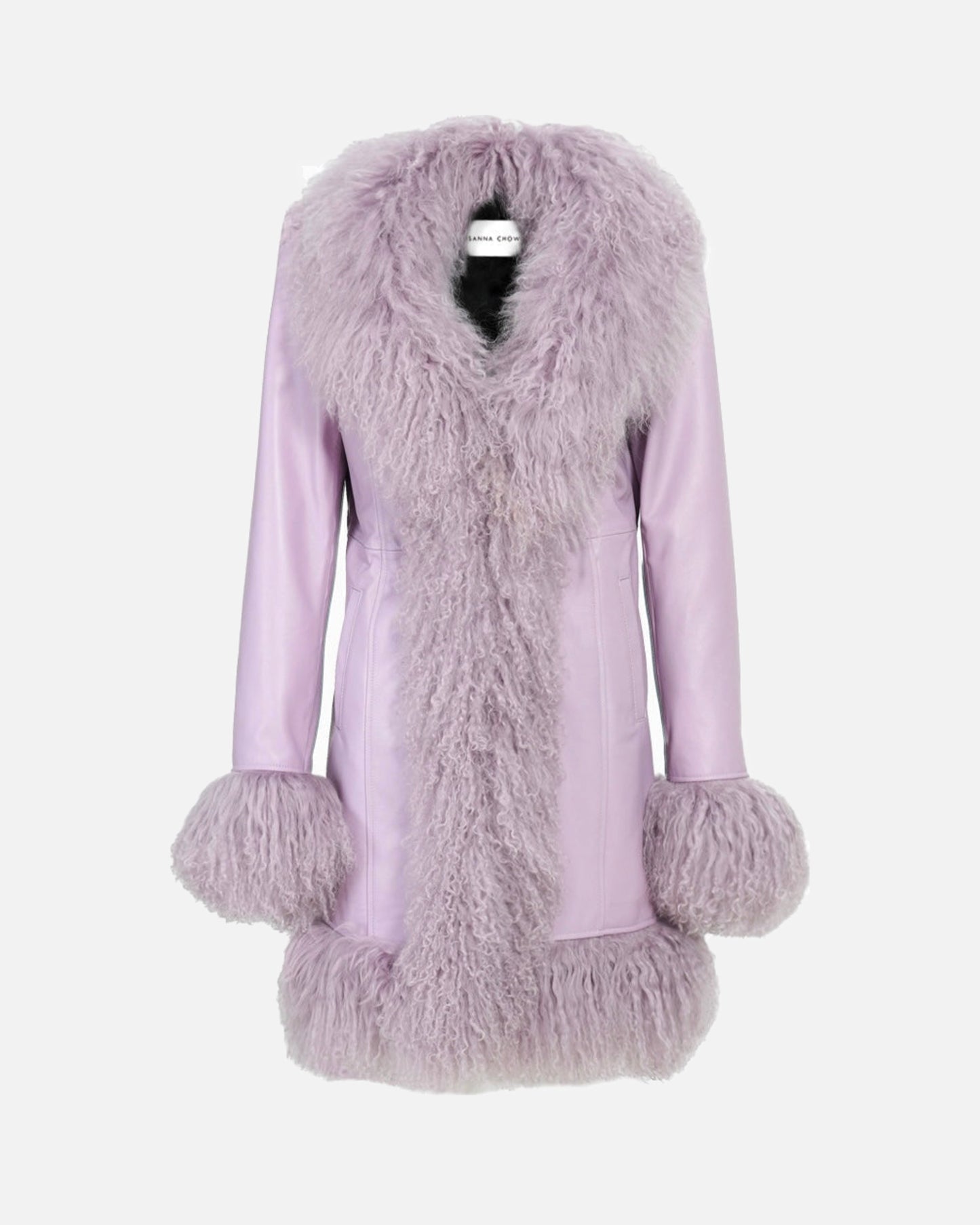 Dorothy Leather Shearling Midi Coat