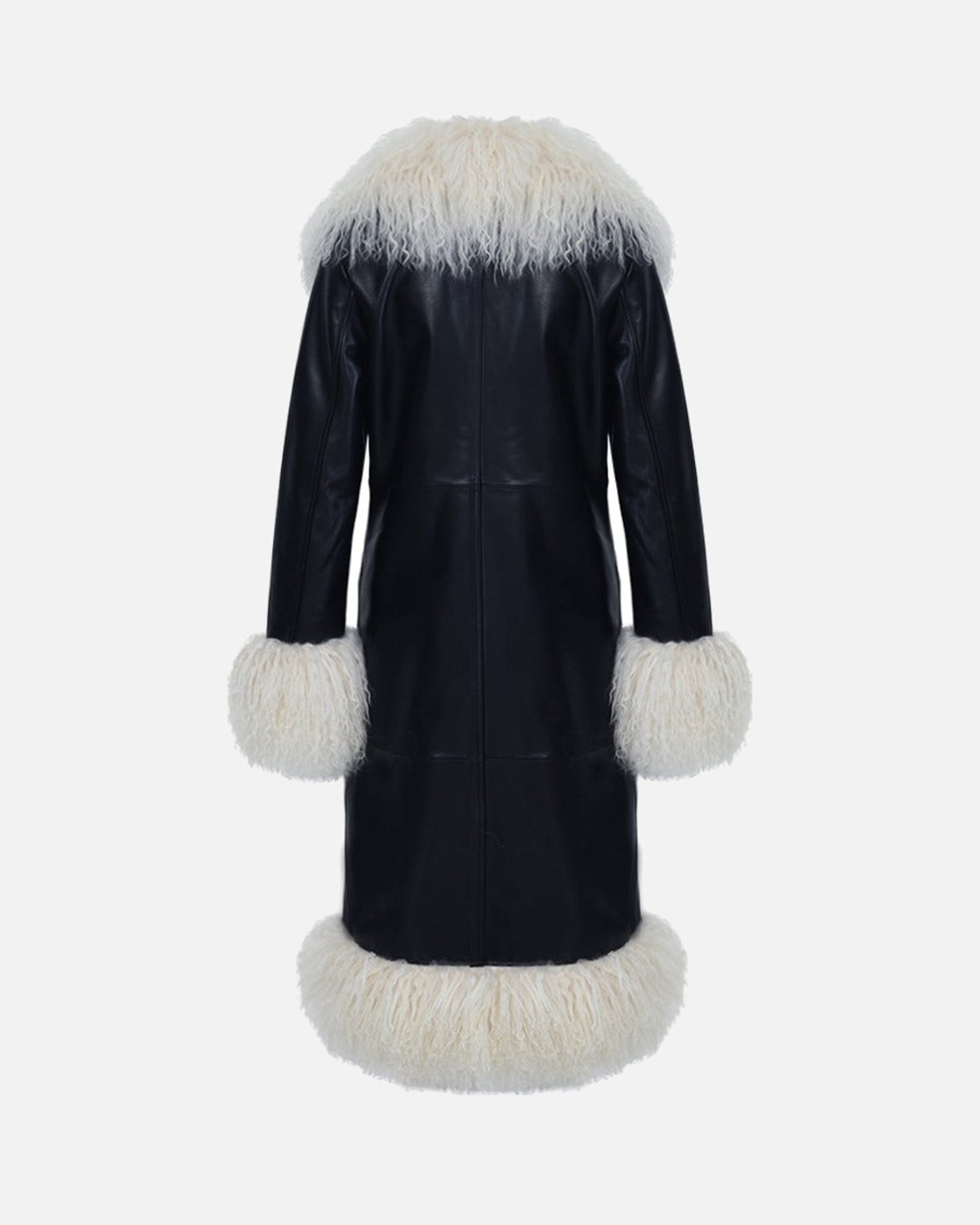 Dorothy Leather Shearling Maxi Coat
