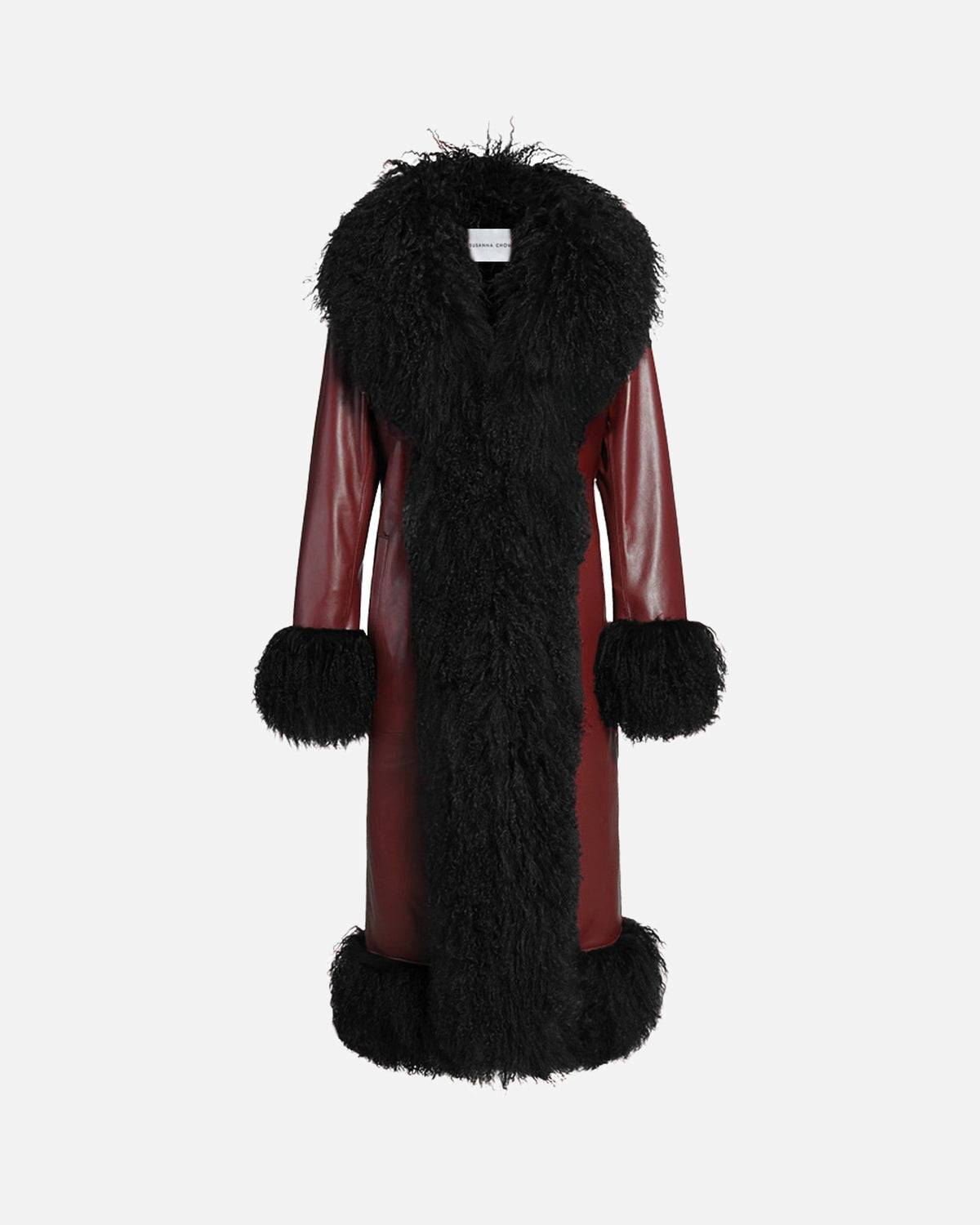 Dorothy Leather Shearling Maxi Coat