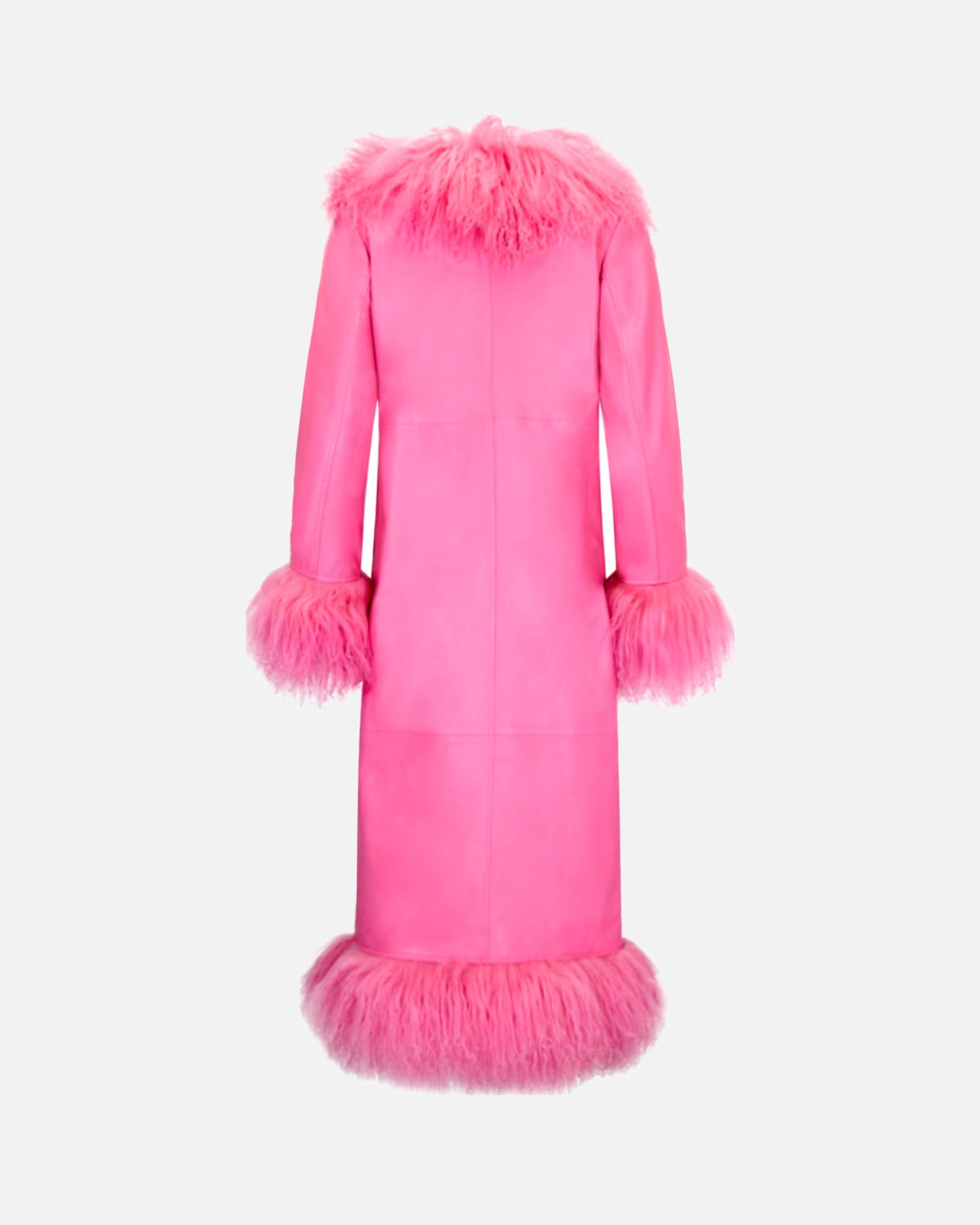 Dorothy Leather Shearling Maxi Coat