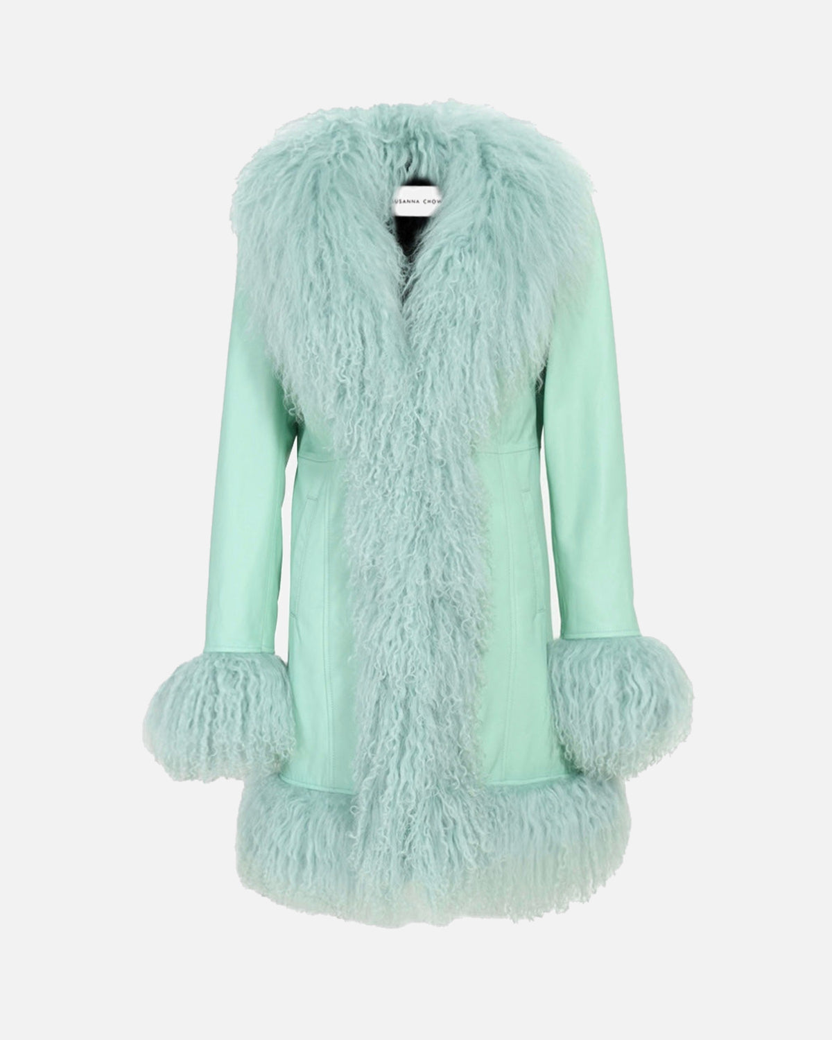 Dorothy Leather Shearling Midi Coat