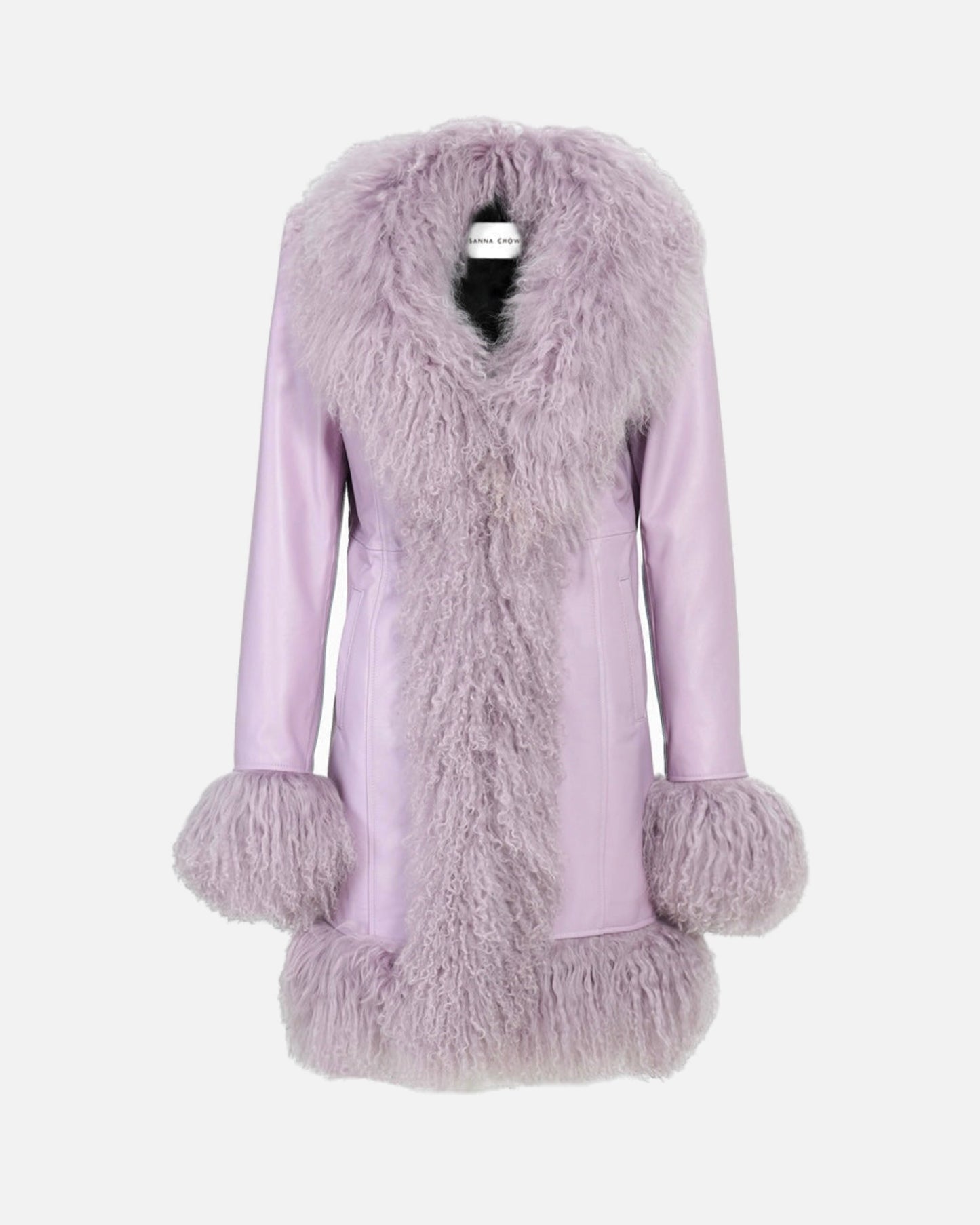 Dorothy Leather Shearling Midi Coat