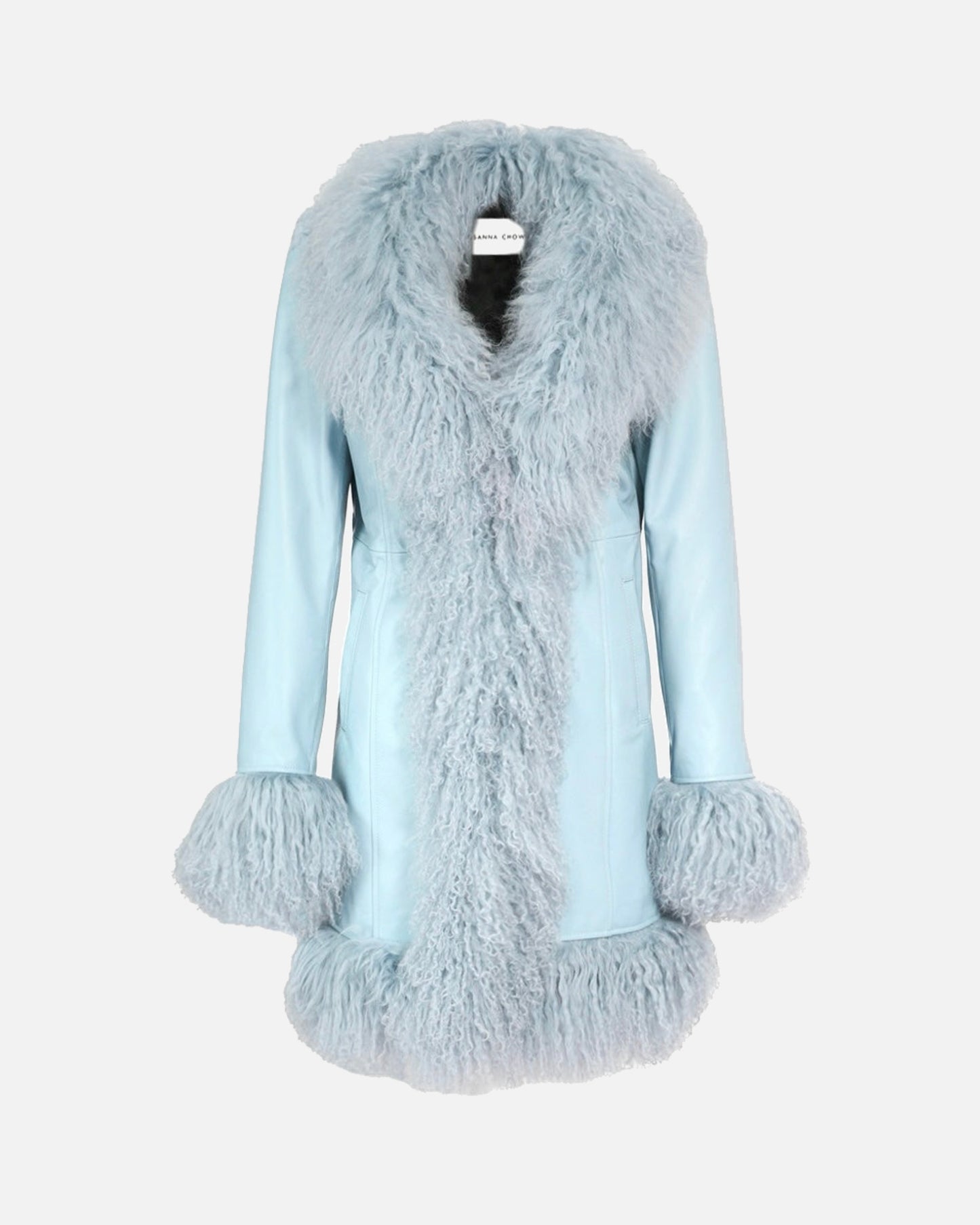 Dorothy Leather Shearling Midi Coat