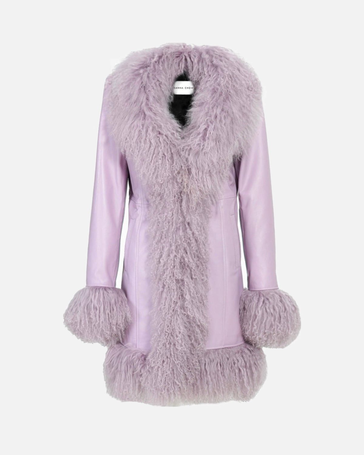 Dorothy Leather Shearling Midi Coat