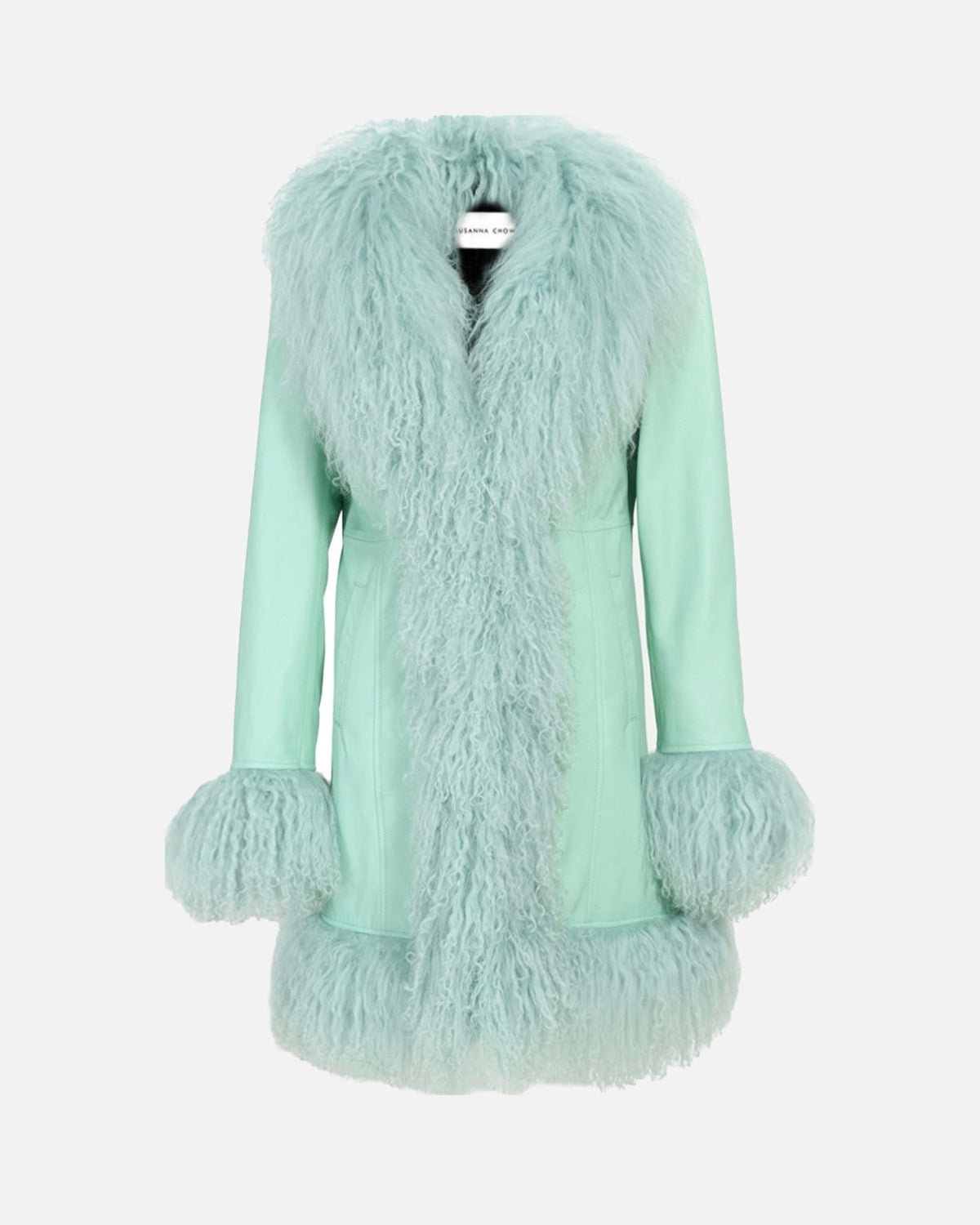Dorothy Leather Shearling Midi Coat