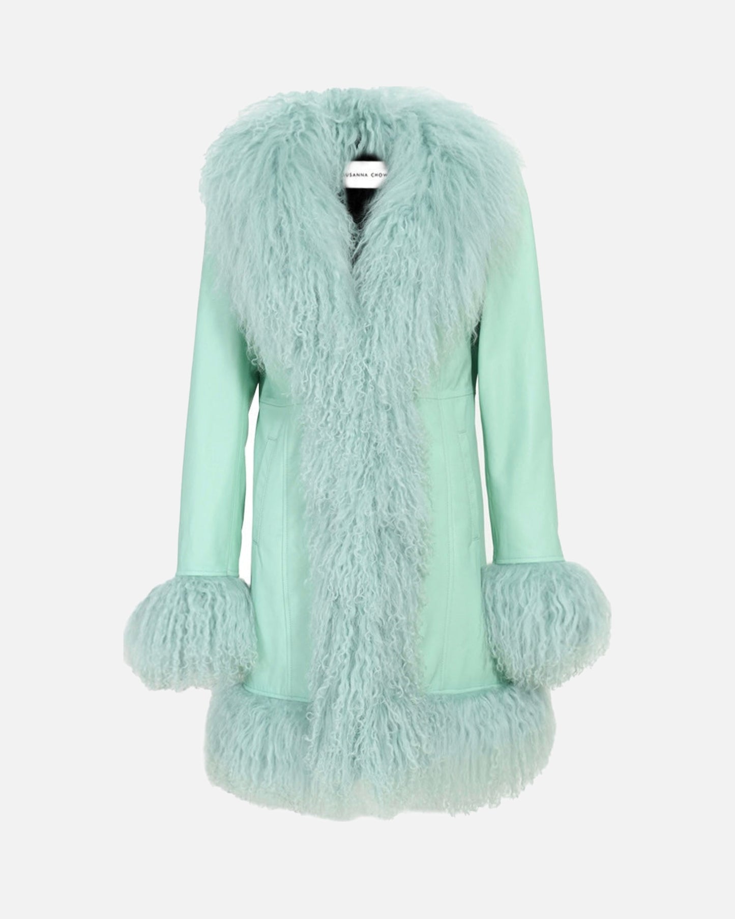 Dorothy Leather Shearling Midi Coat
