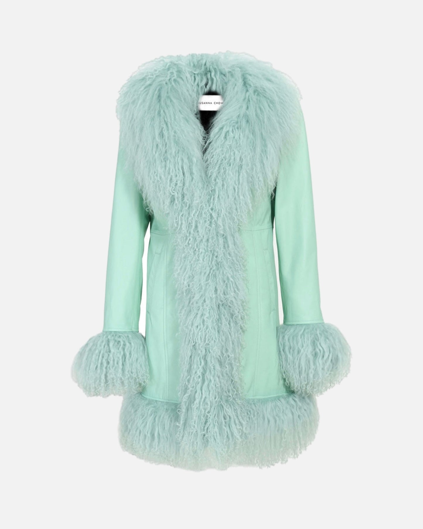 Dorothy Leather Shearling Midi Coat