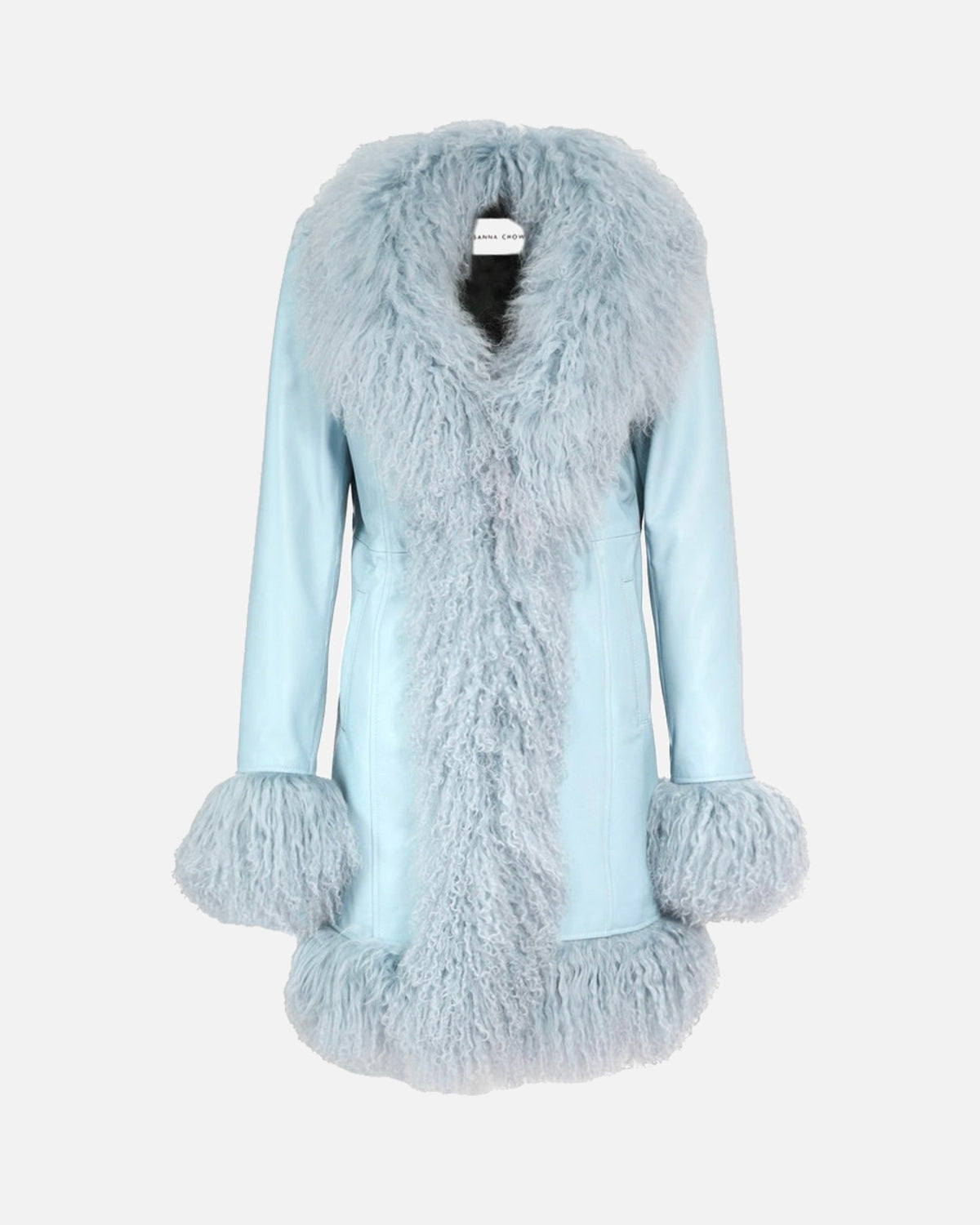 Dorothy Leather Shearling Midi Coat