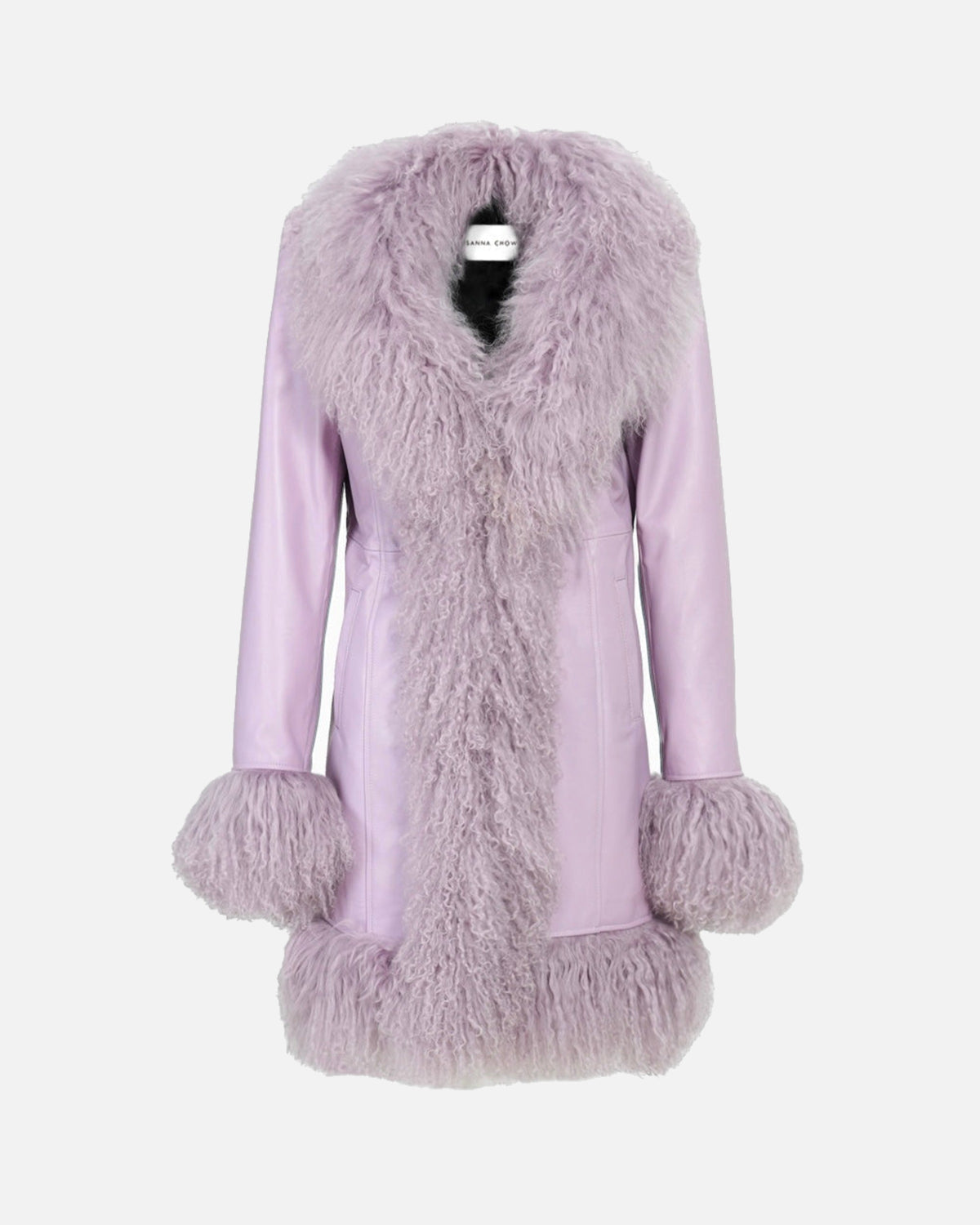 Dorothy Leather Shearling Midi Coat
