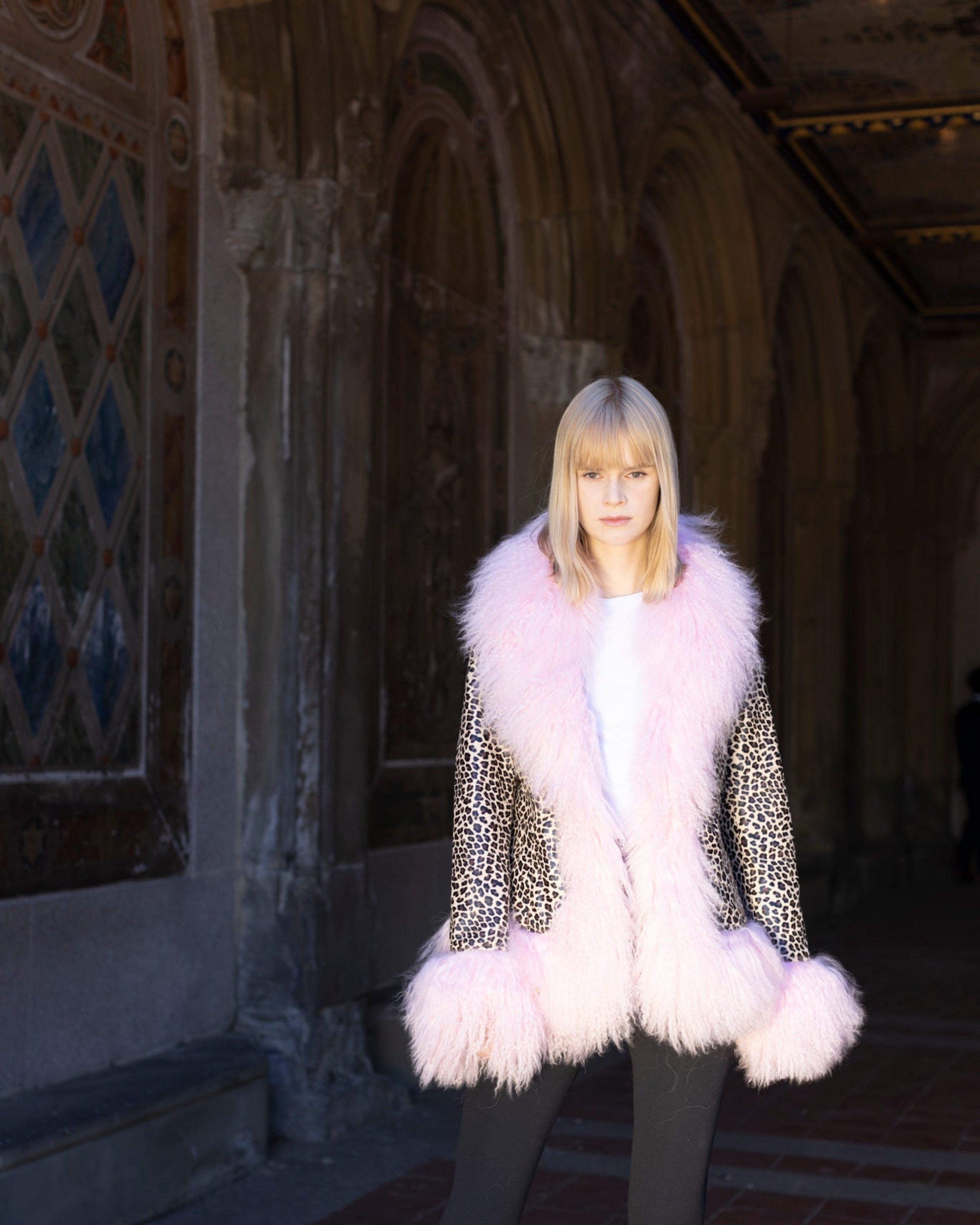 Dorothy Leopard Leather Shearling Coat – SUSANNA CHOW