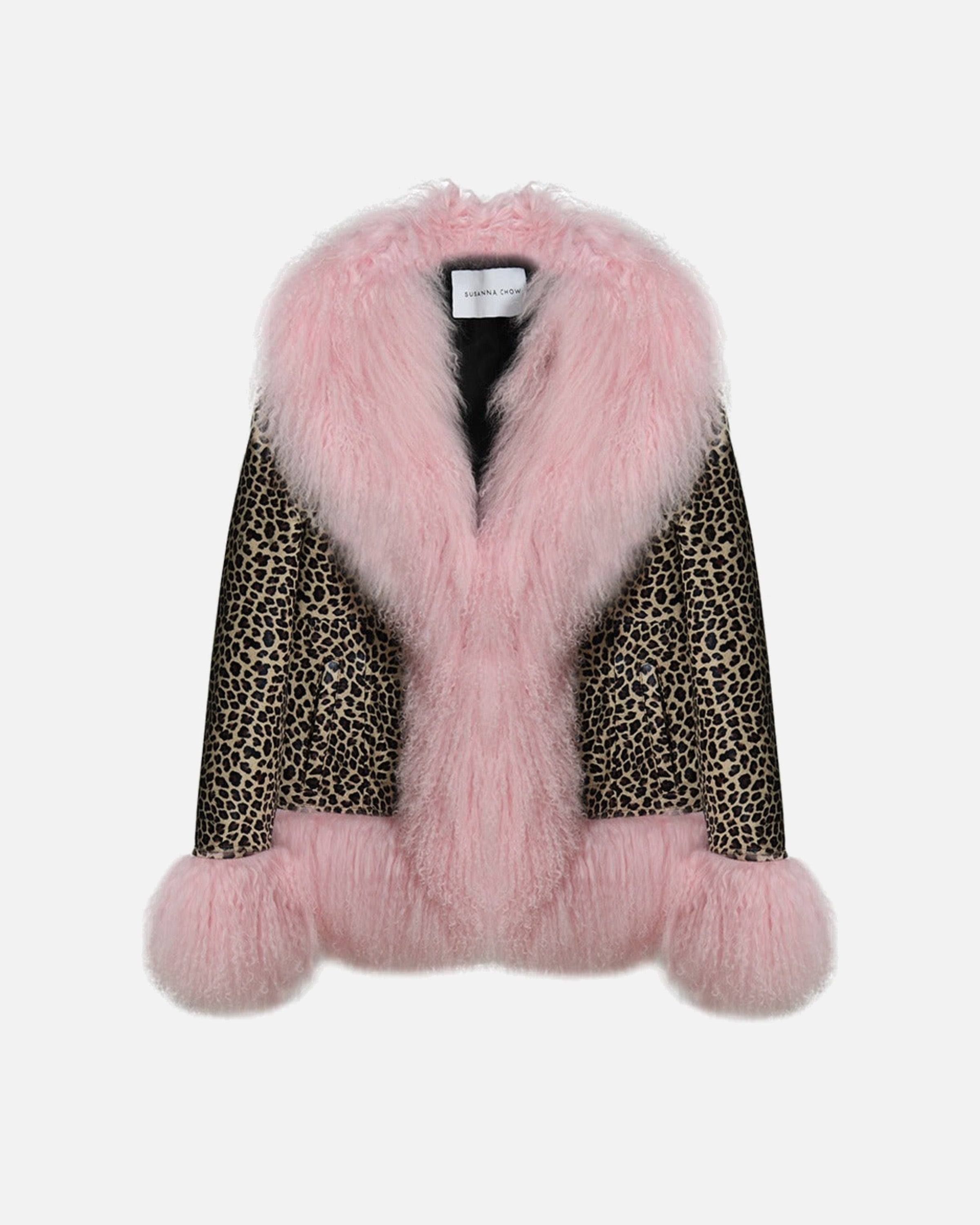 Dorothy Leopard Leather Shearling Coat – SUSANNA CHOW