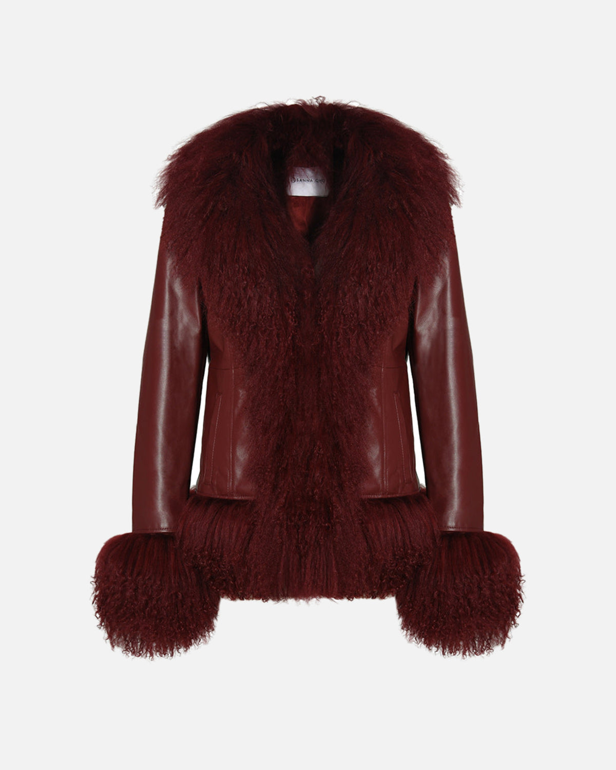 Dorothy Leather Shearling Coat Short Classic
