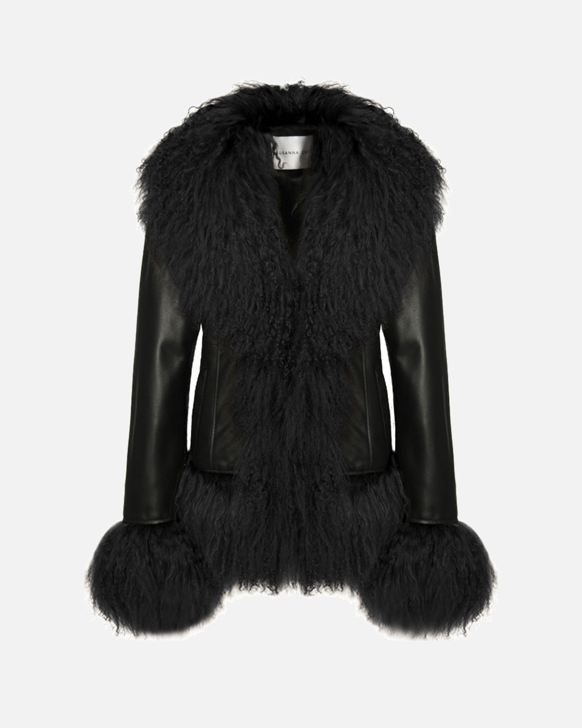 Dorothy Leather Shearling Coat Short Classic