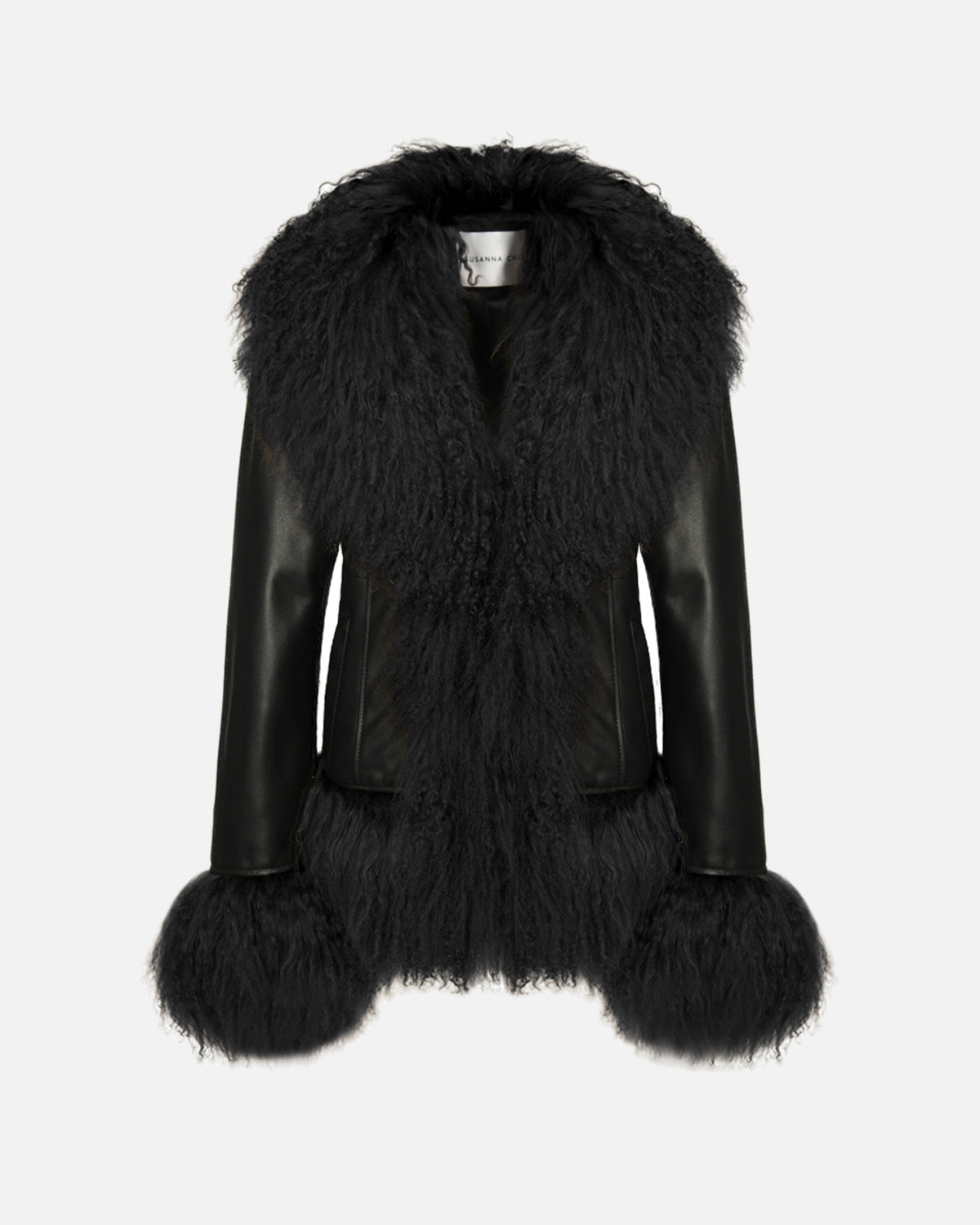 Dorothy Leather Shearling Coat Short Classic