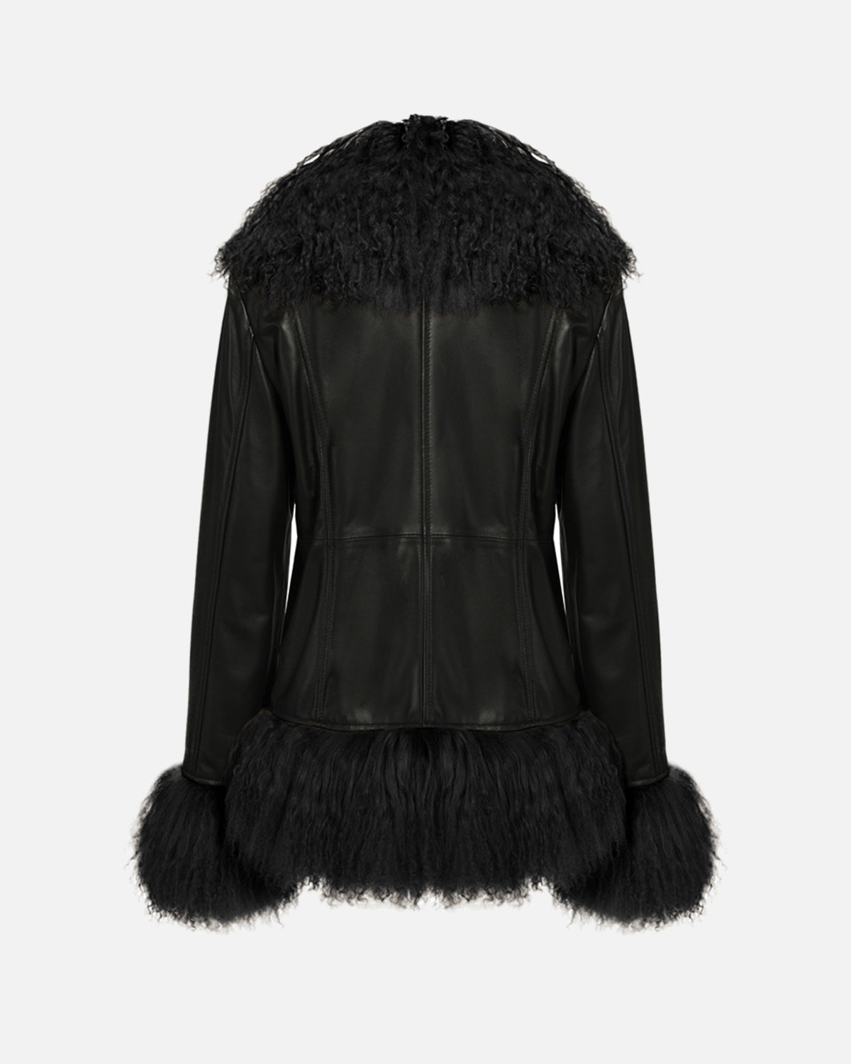 Dorothy Leather Shearling Coat Short Classic