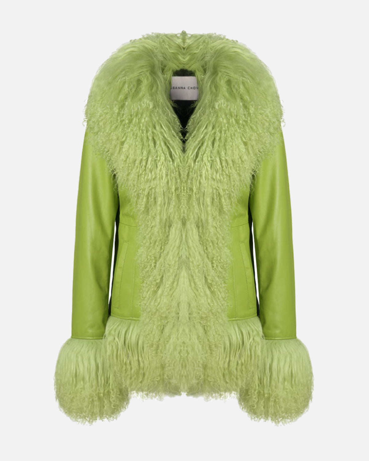 Dorothy Leather Shearling Coat Short Classic