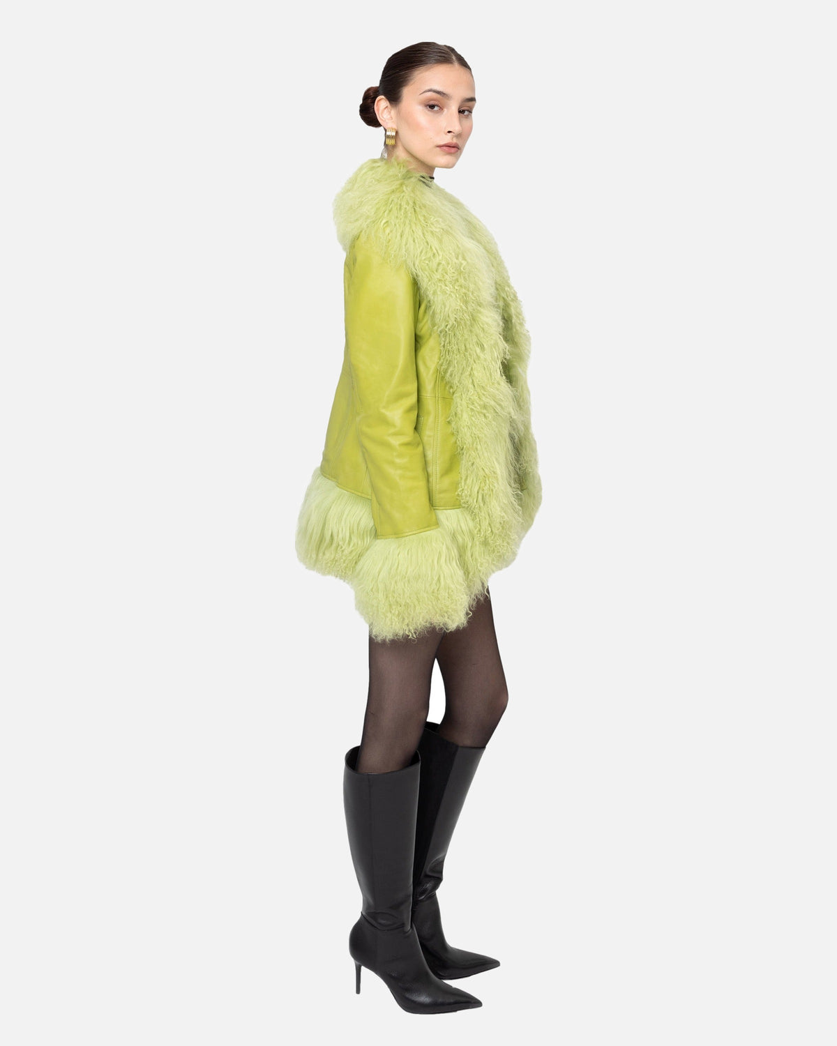 Dorothy Leather Shearling Coat