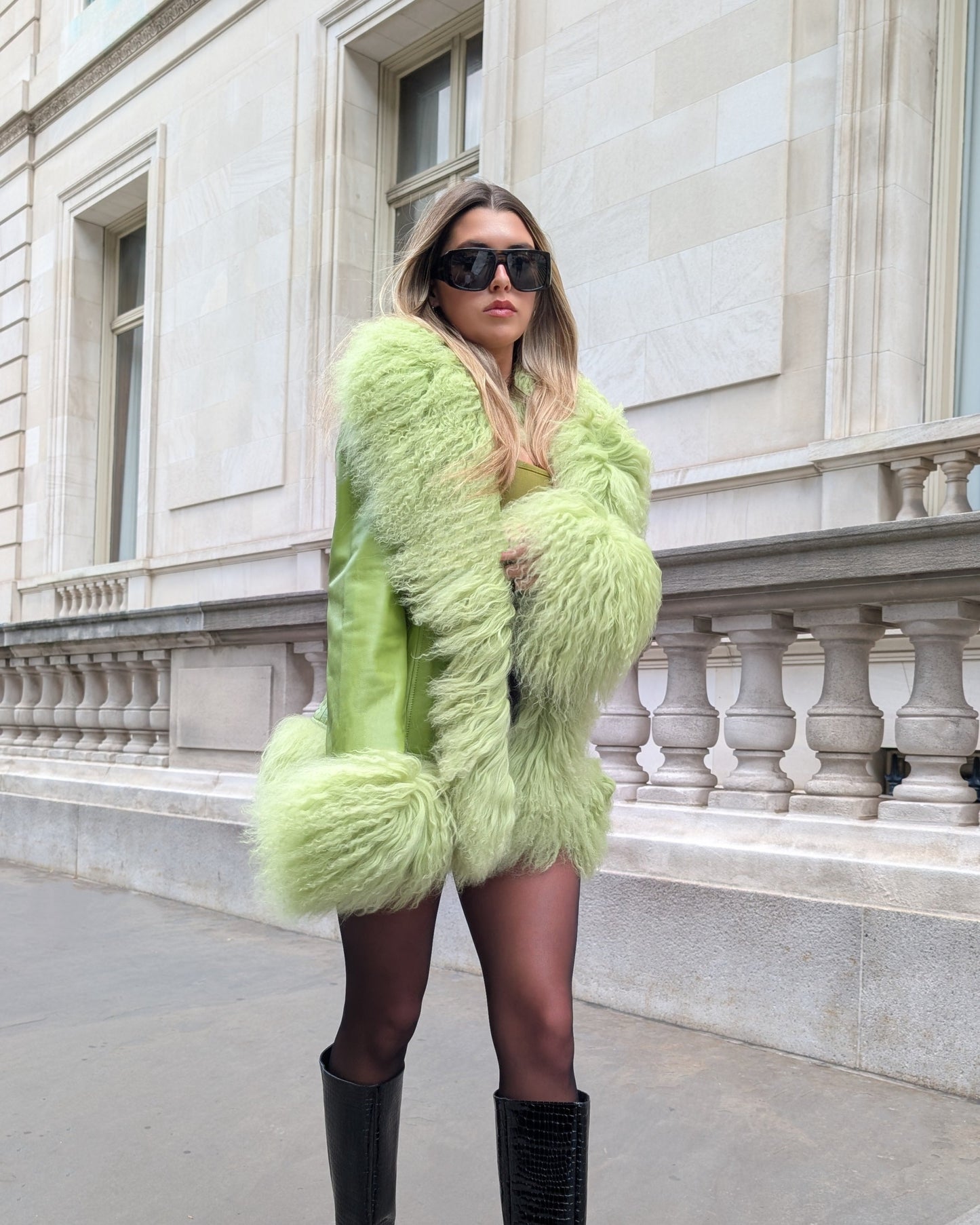 Dorothy Leather Shearling Coat