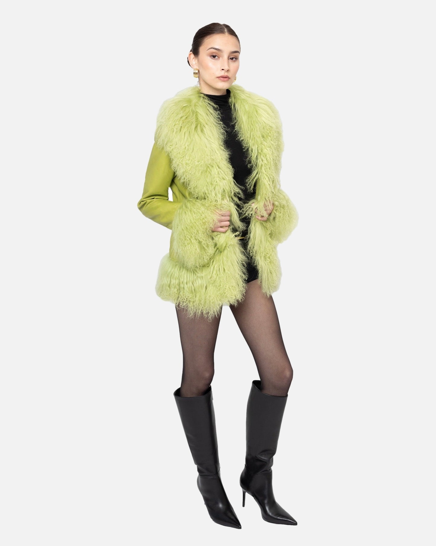 Dorothy Leather Shearling Coat