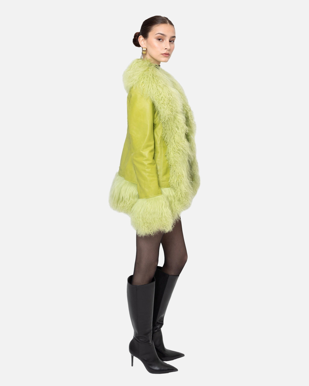 Dorothy Leather Shearling Coat
