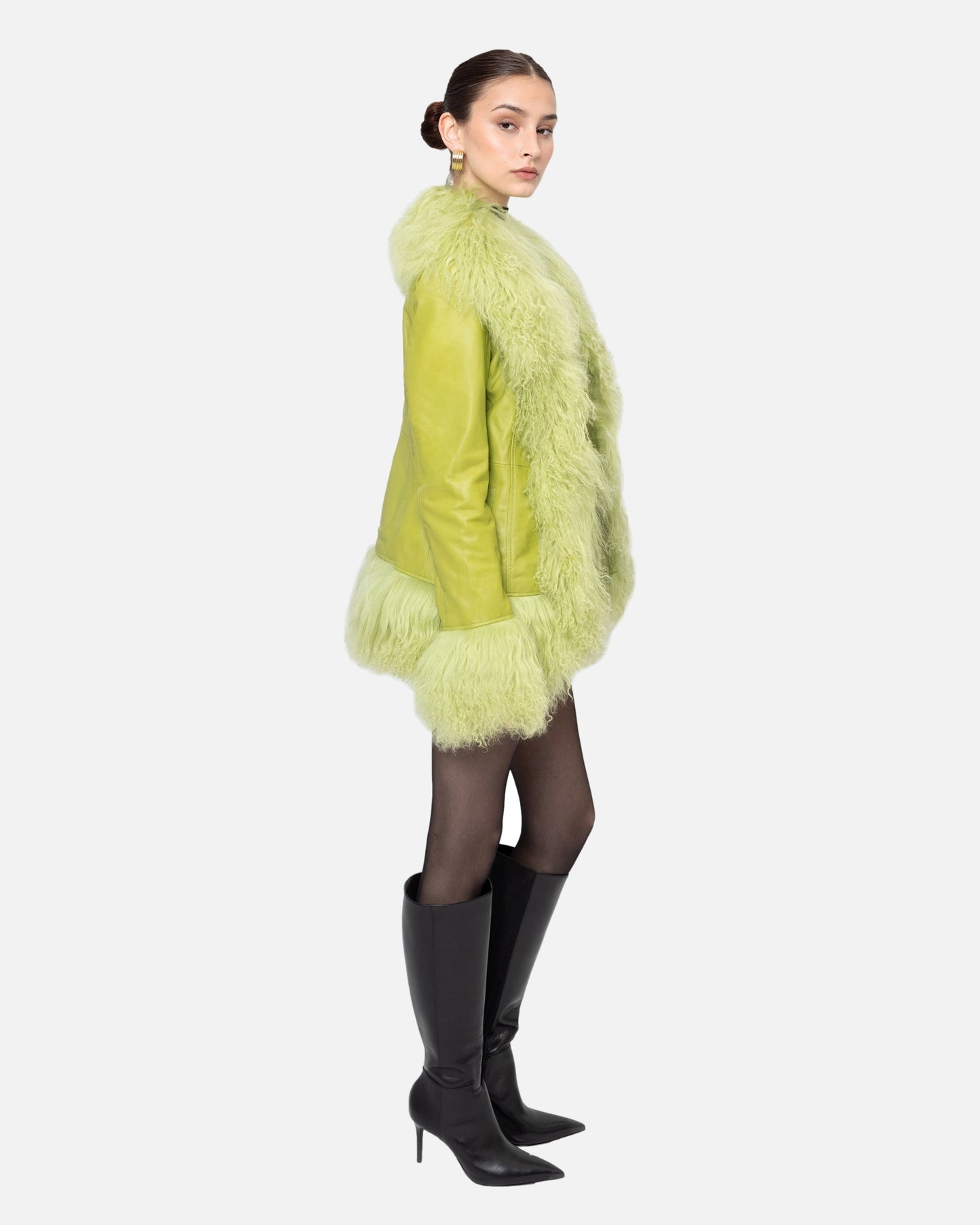 Dorothy Leather Shearling Coat