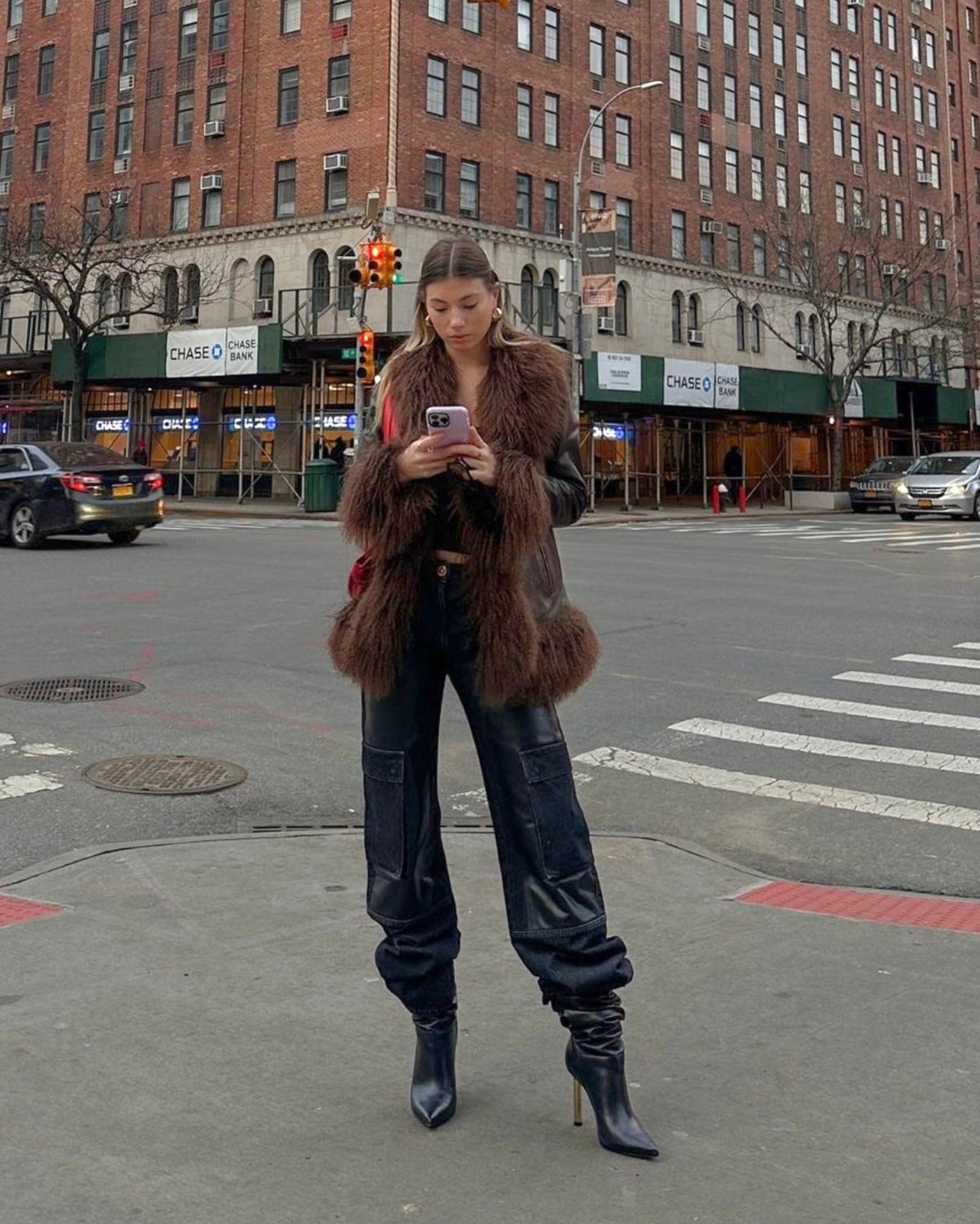 Dorothy Leather Shearling Coat