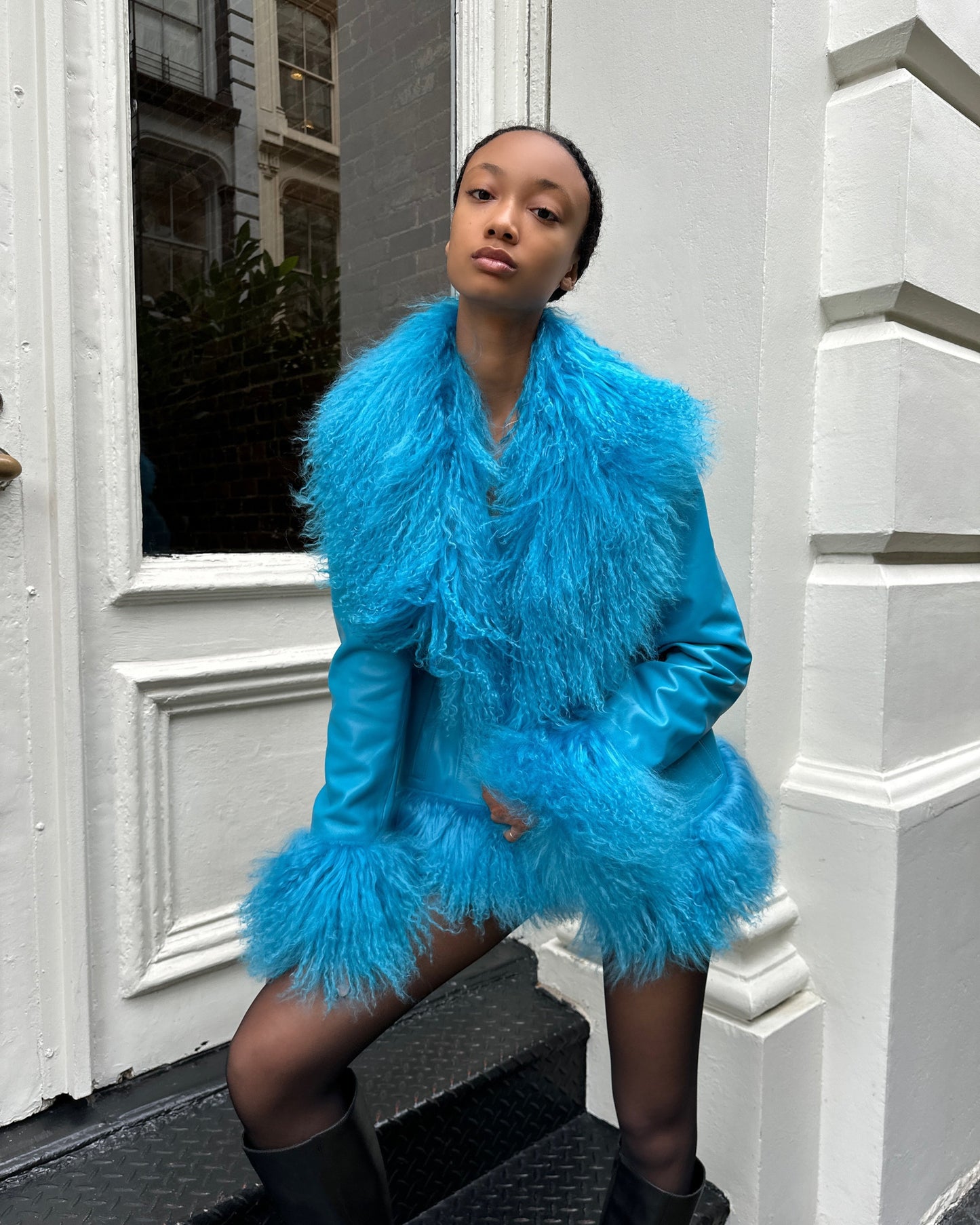 Dorothy Leather Shearling Coat
