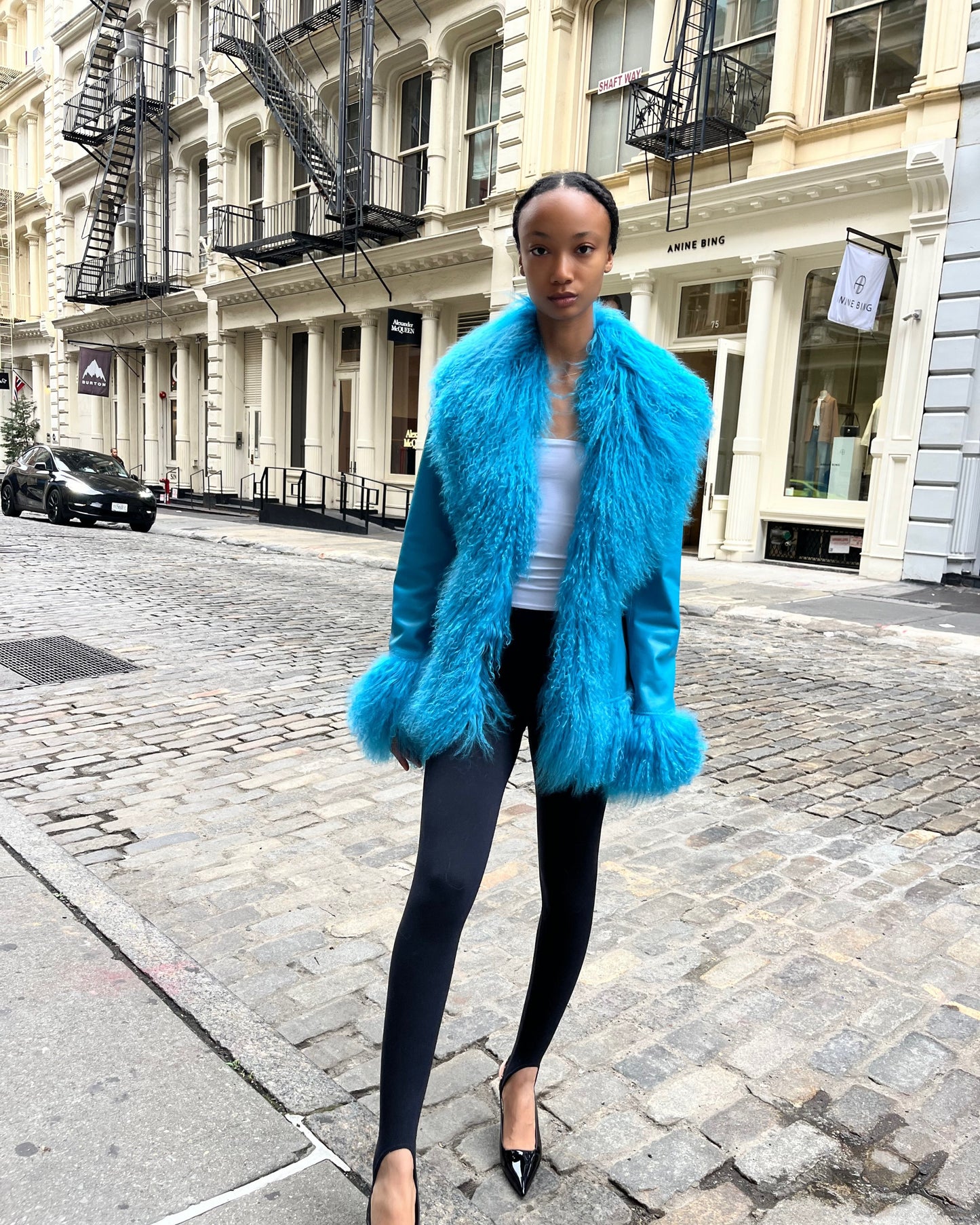 Dorothy Leather Shearling Coat