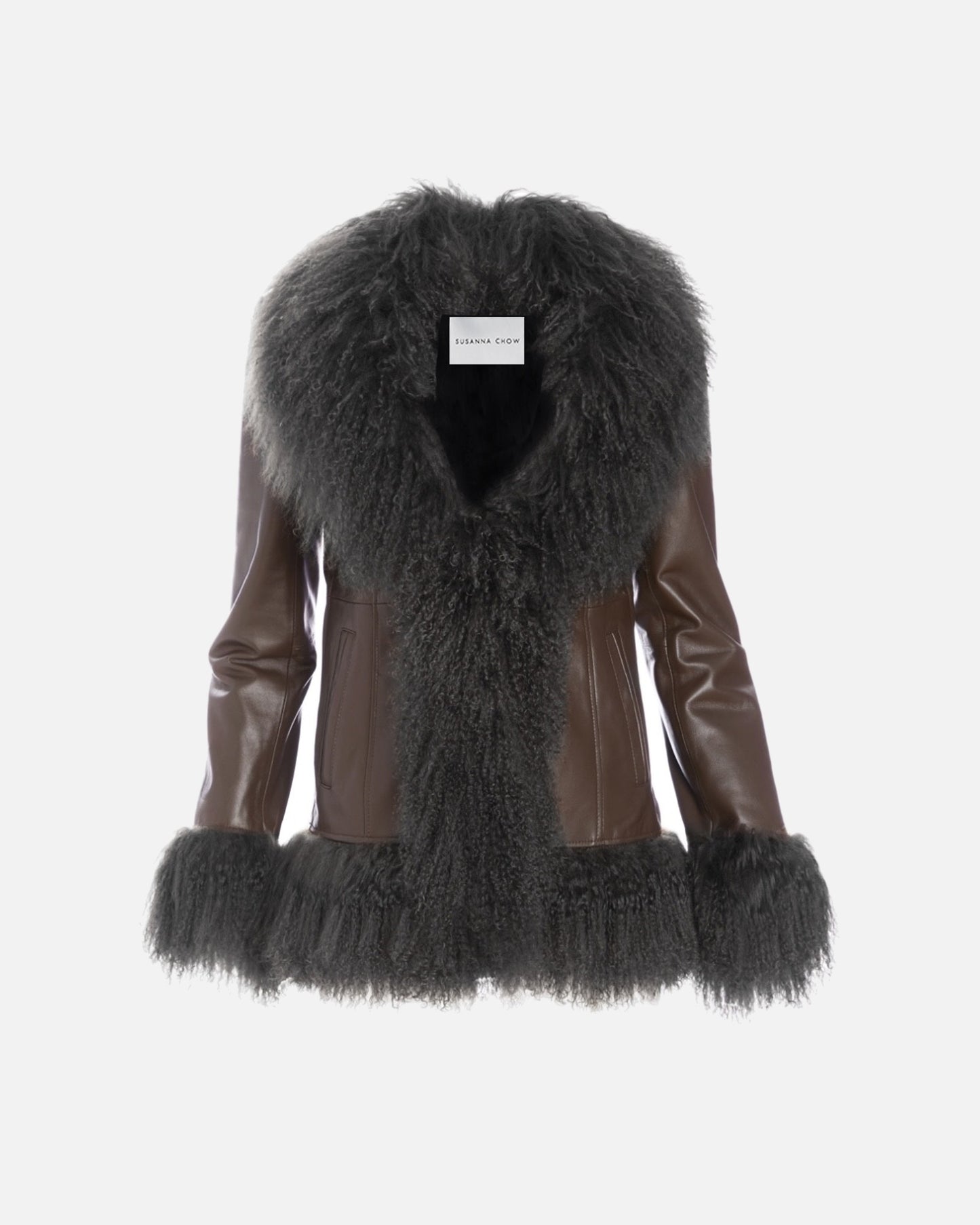 Dorothy Leather Shearling Coat