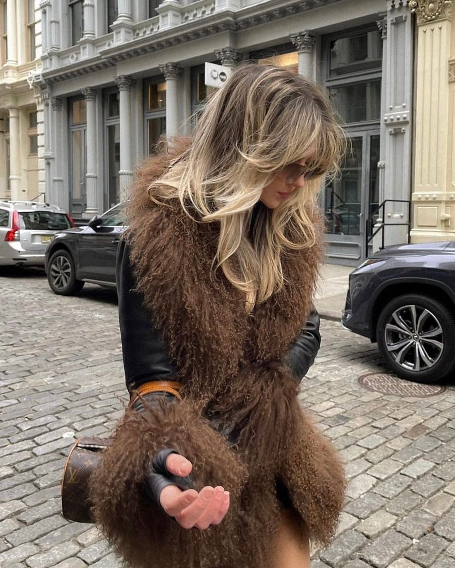 Dorothy Leather Shearling Coat