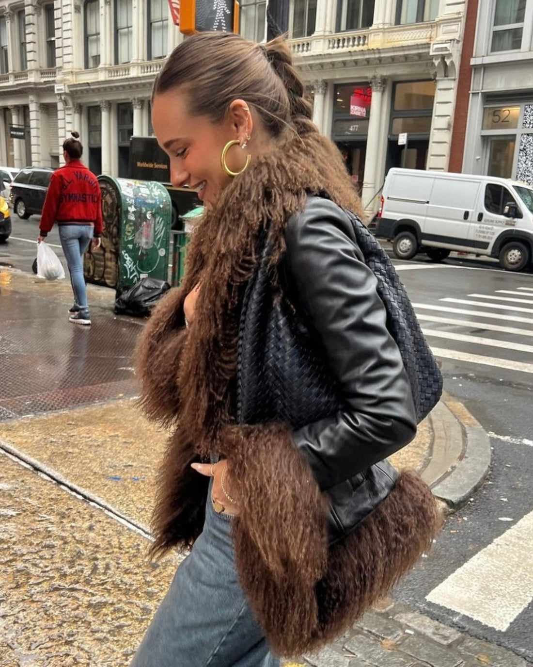 Dorothy Leather Shearling Coat