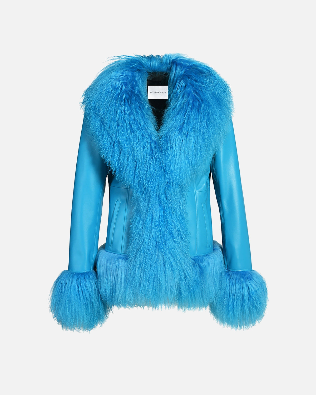 Dorothy Leather Shearling Coat Short Classic