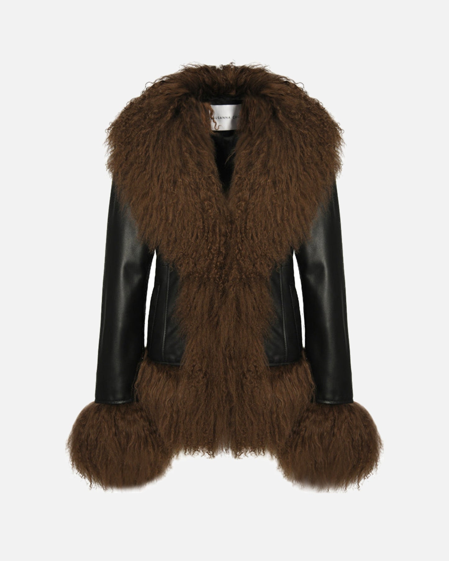 Dorothy Leather Shearling Coat Short Classic