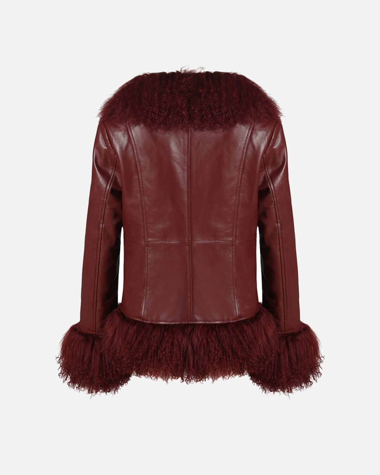 Dorothy Leather Shearling Coat Short Classic