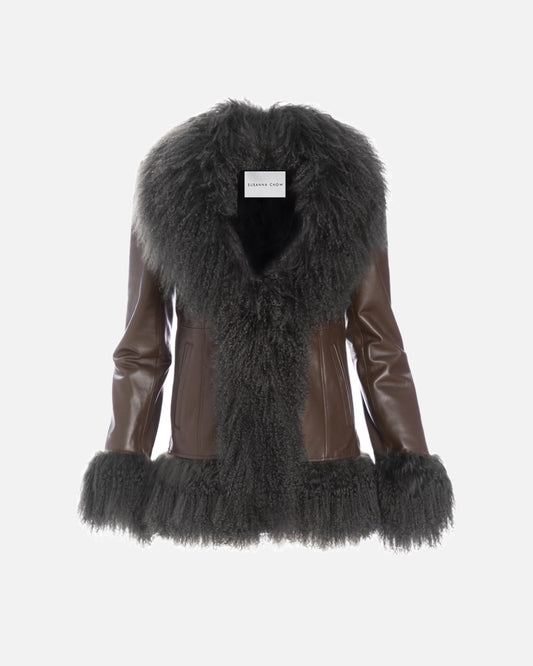 Dorothy Leather Shearling Coat