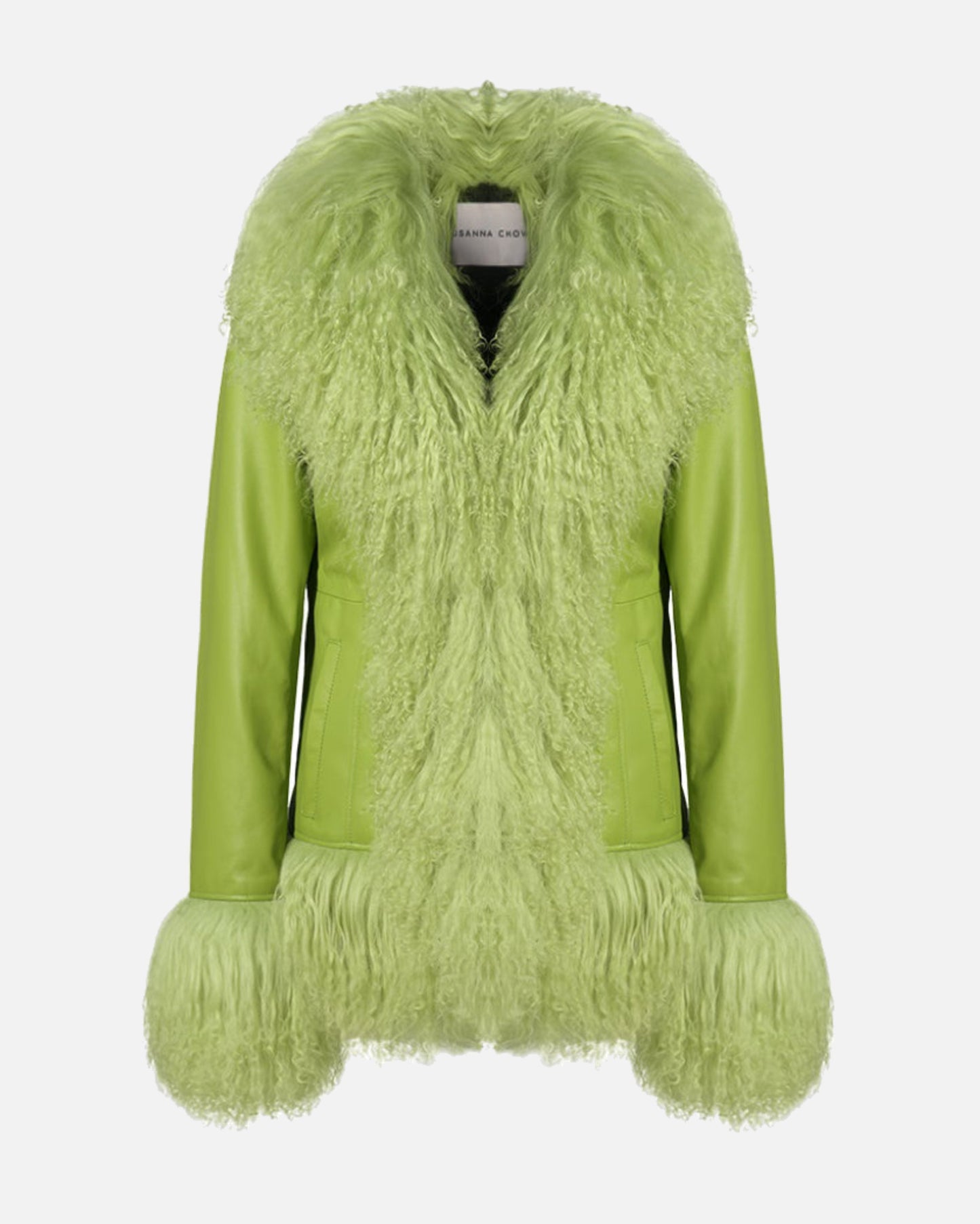 Dorothy Leather Shearling Coat Short Classic