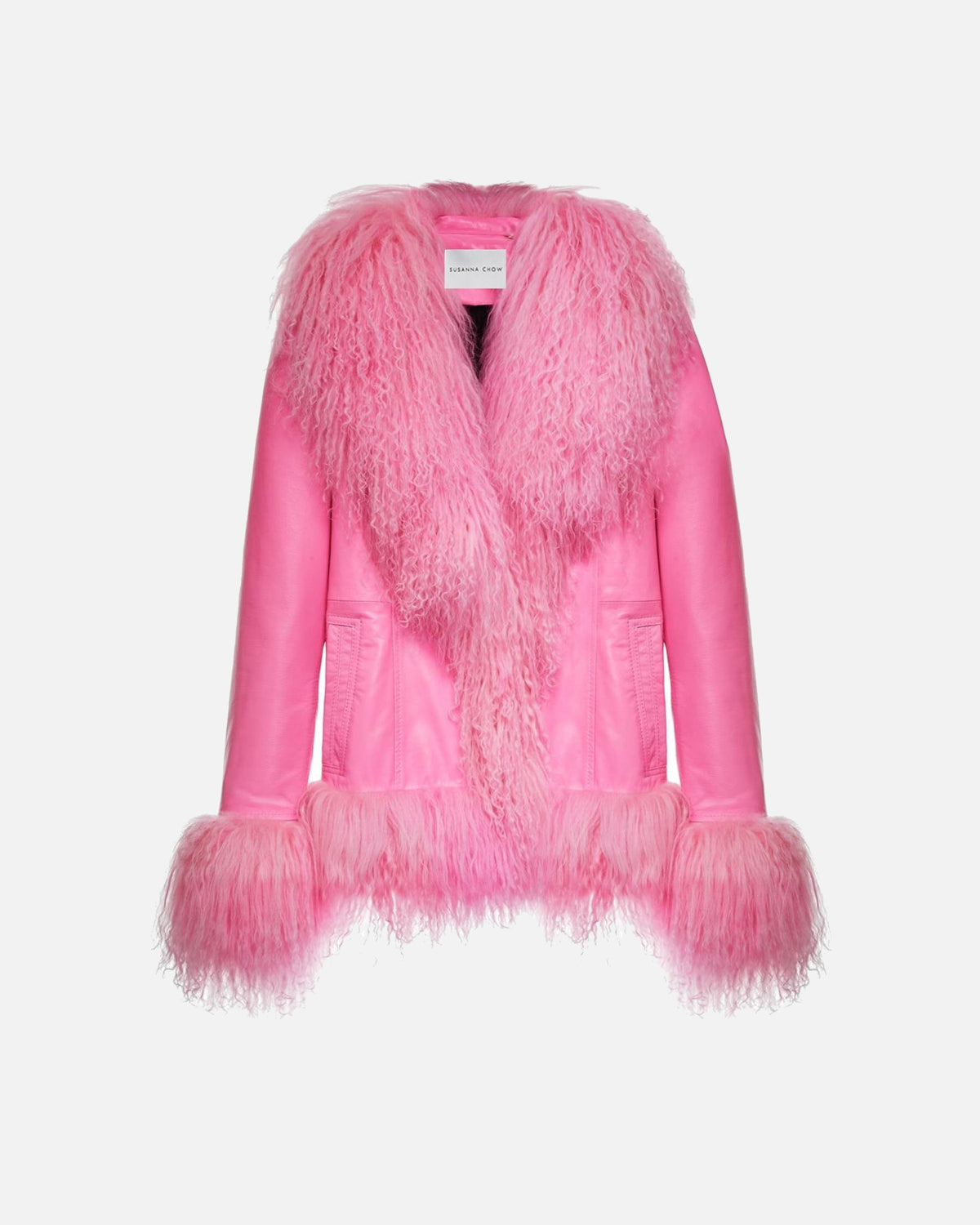 Dorothy Leather Shearling Coat Short Classic