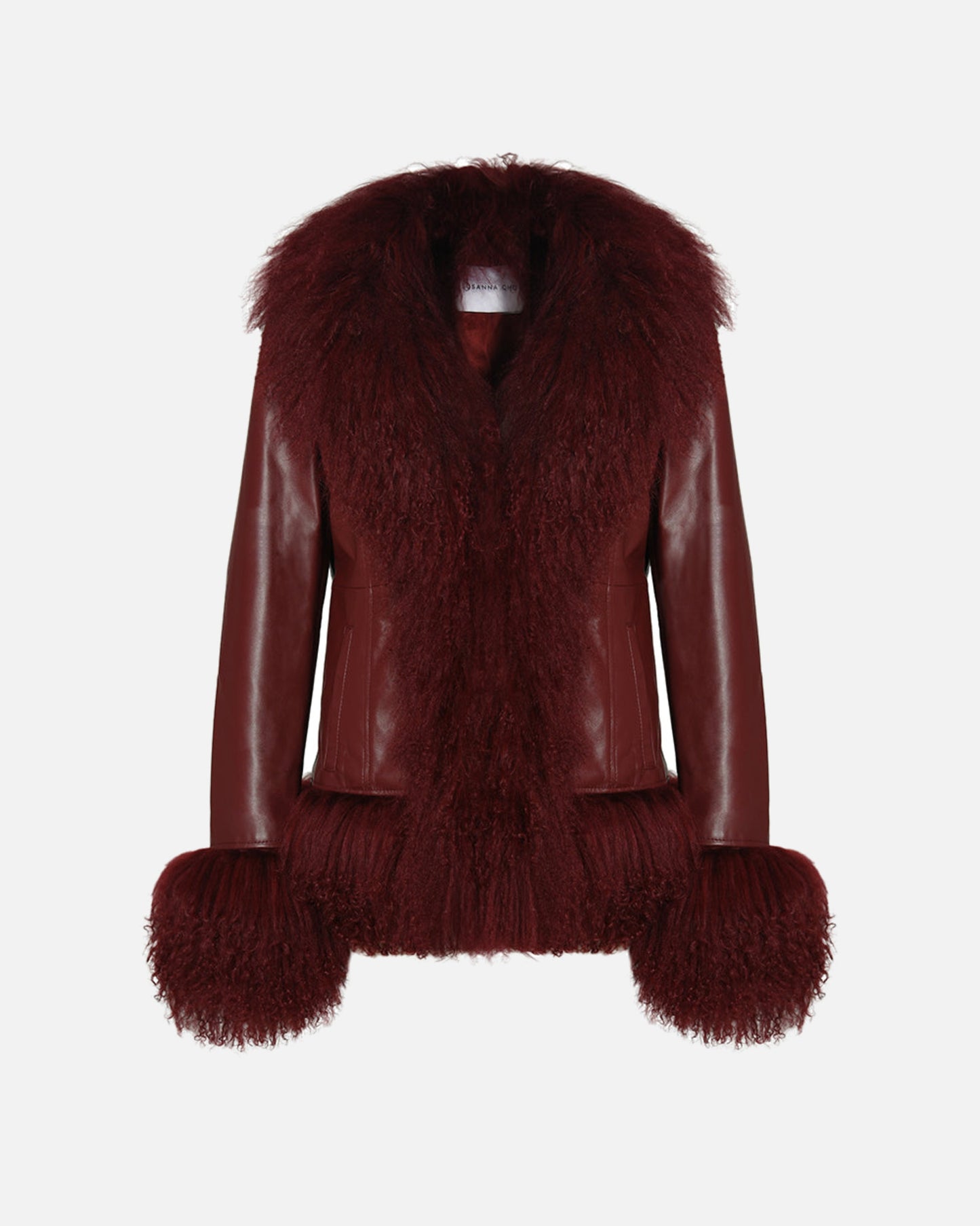 Dorothy Leather Shearling Coat Short Classic