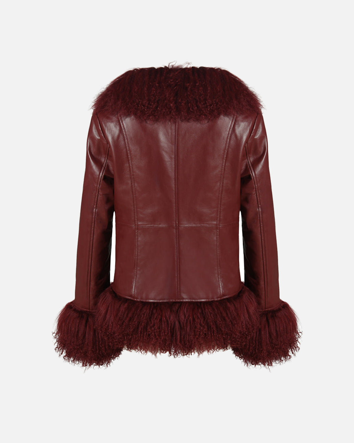 Dorothy Leather Shearling Coat Short Classic