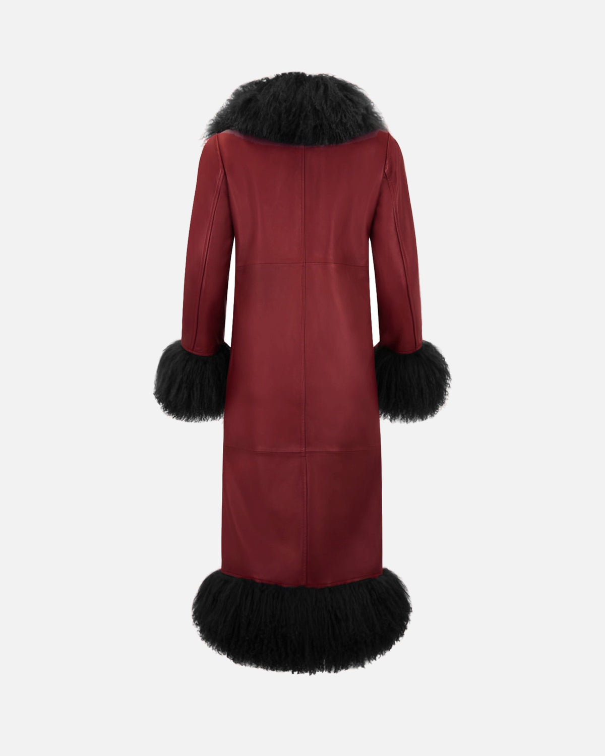 Dorothy Leather Shearling Maxi Coat