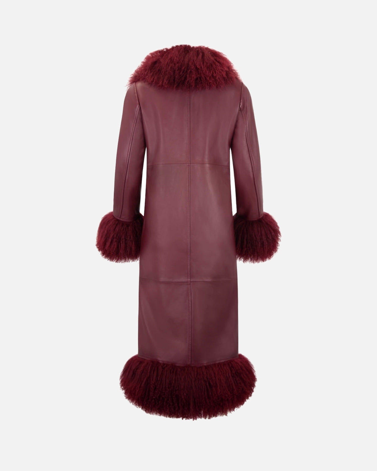 Dorothy Leather Shearling Maxi Coat